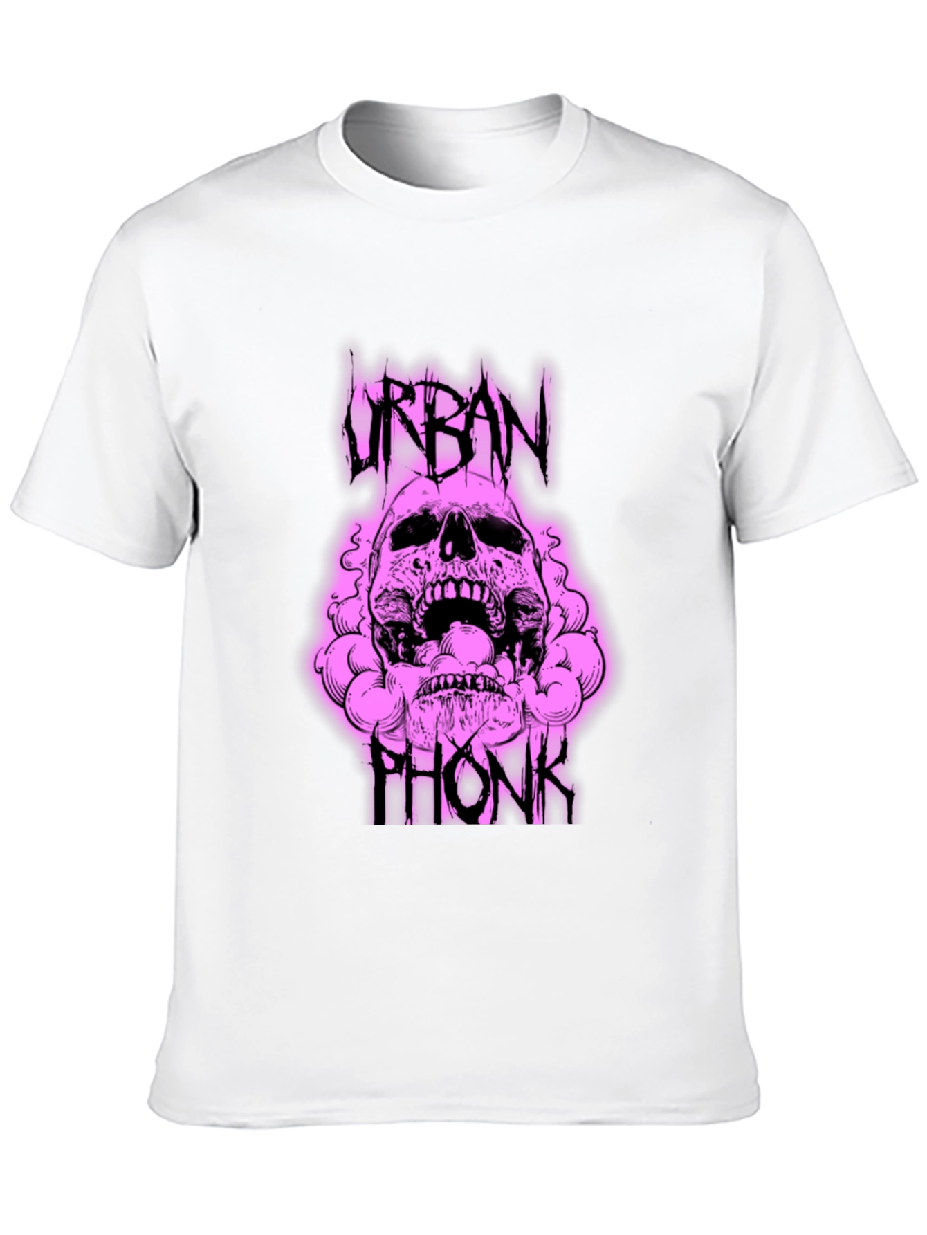 Urban Phonk Graphic Tee - Skull Design