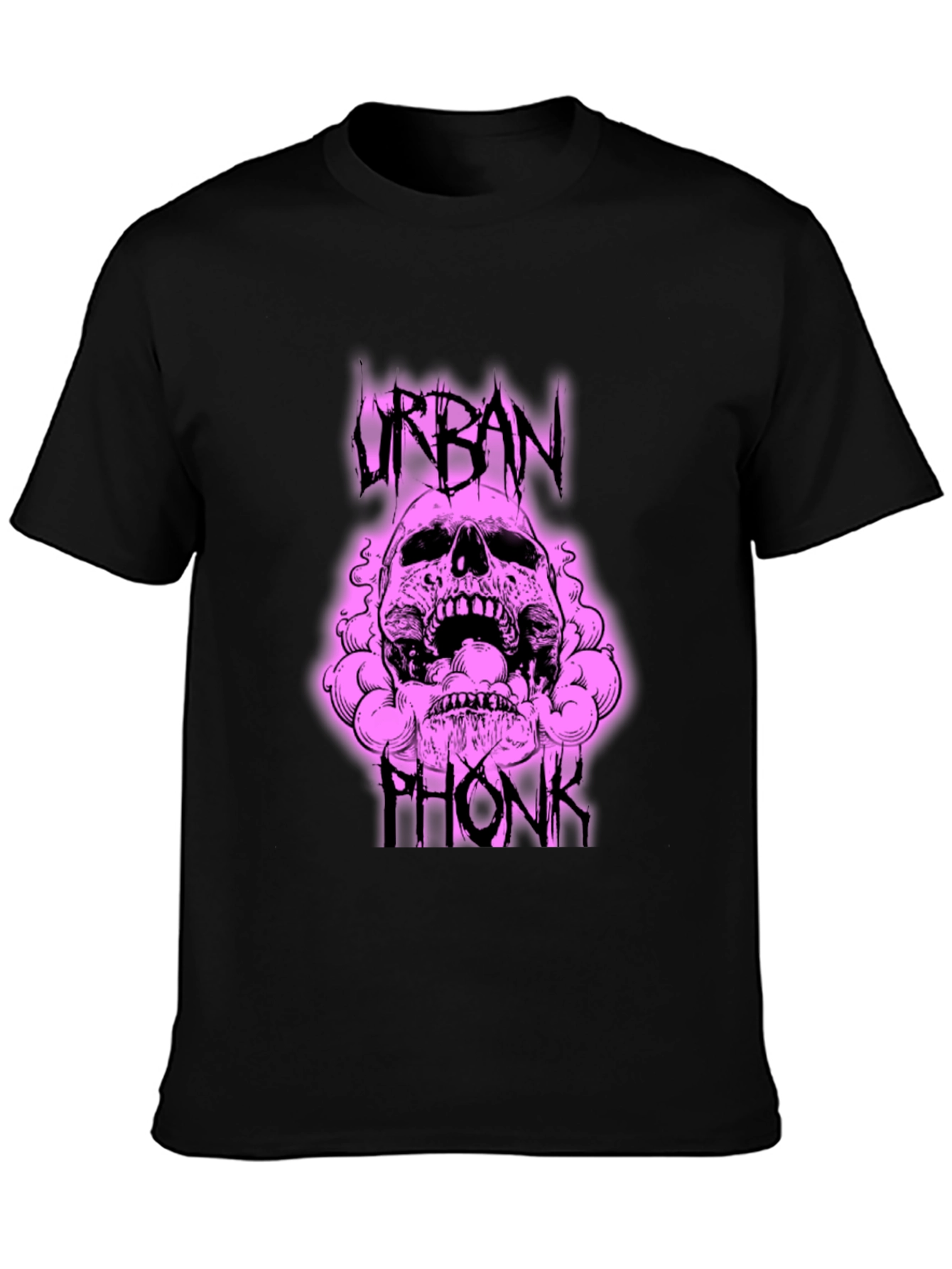 Urban Phonk Graphic Tee - Skull Design