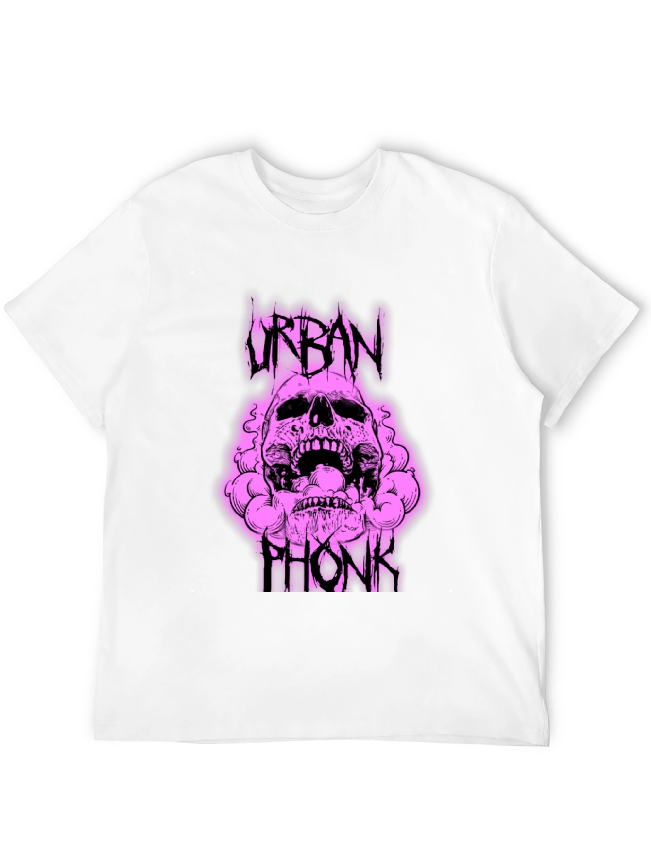 Urban Phonk Graphic Tee - Skull Design