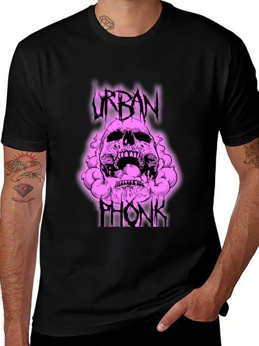 Urban Phonk Graphic Tee - Skull Design