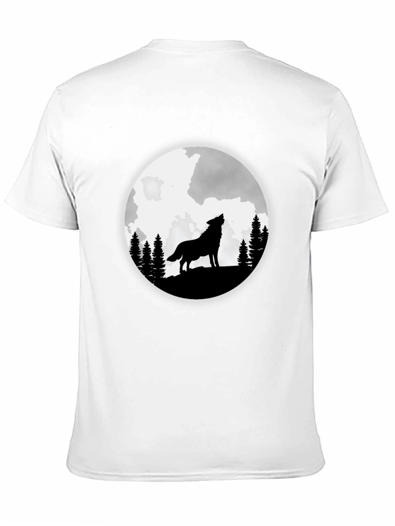 Wolf Moon Graphic T-Shirt - Black