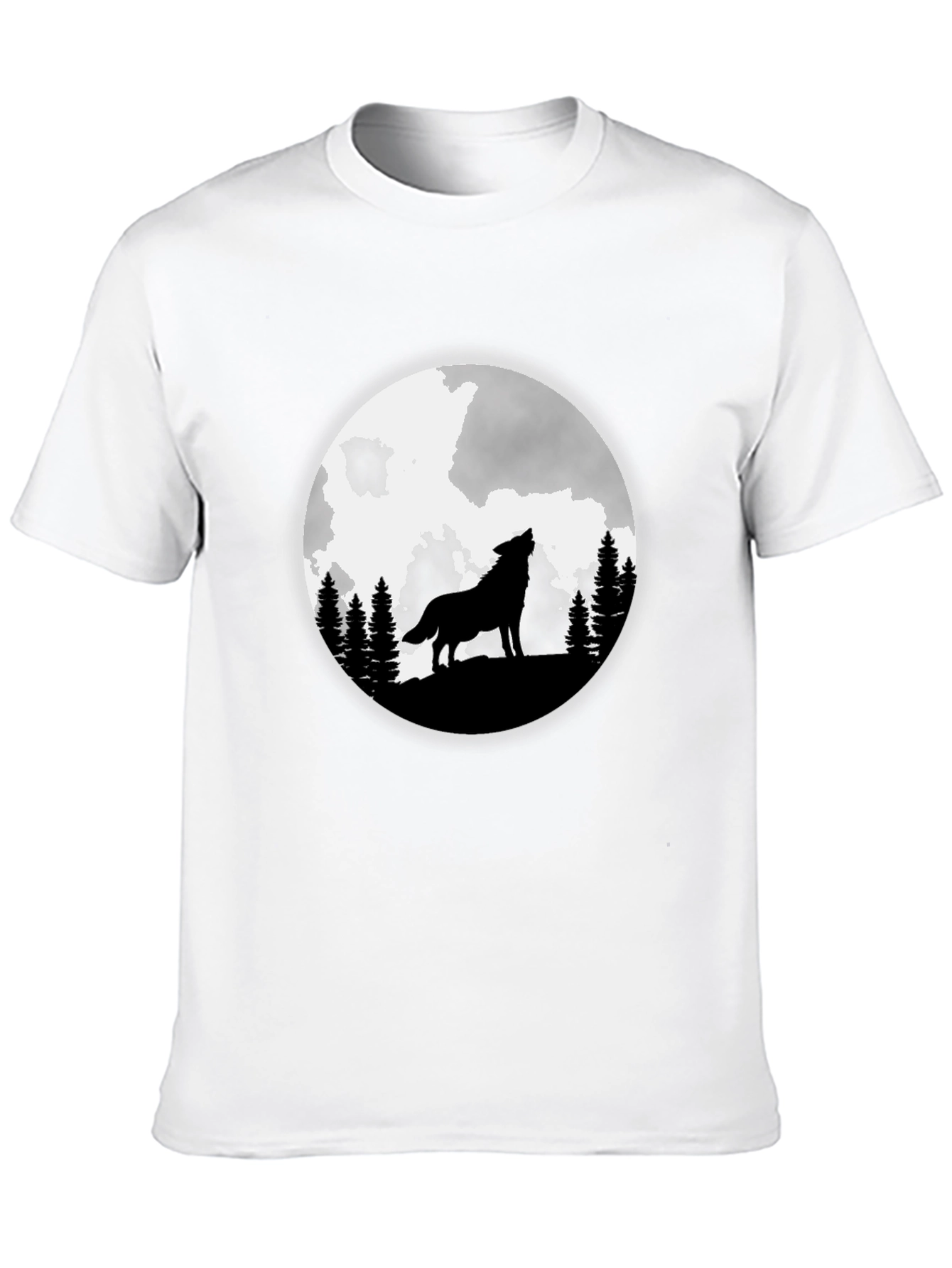 Wolf Moon Graphic T-Shirt - Black