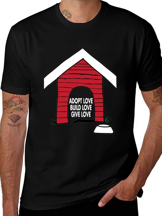 Adopt Love T-Shirt - Dog House Design