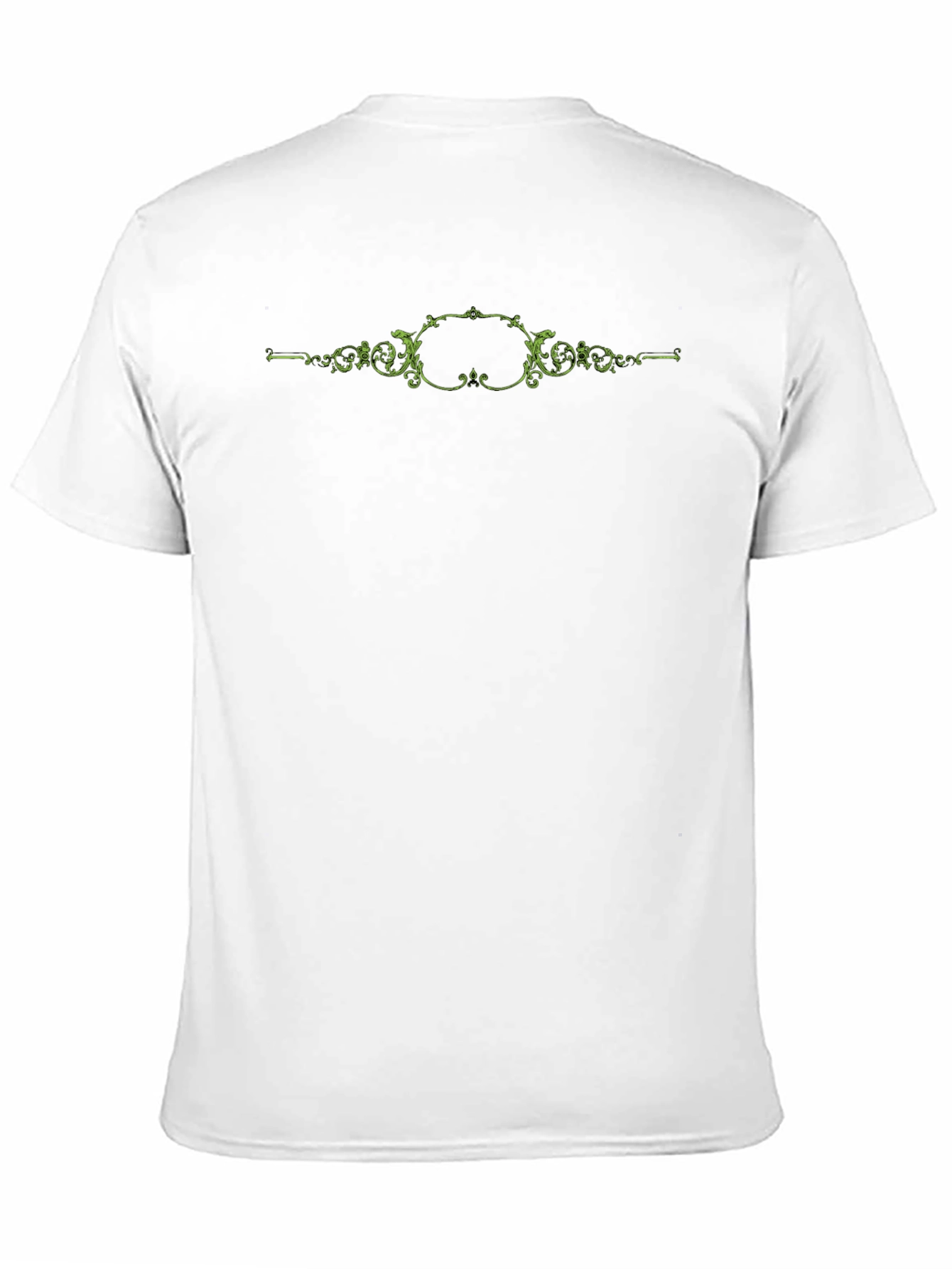 Elegant Scrollwork Tee - Black Cotton Blend