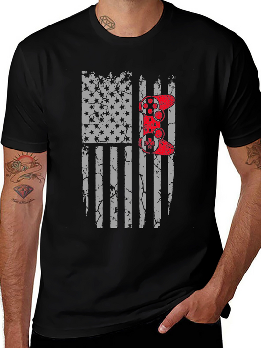 Gaming USA Flag Graphic Tee