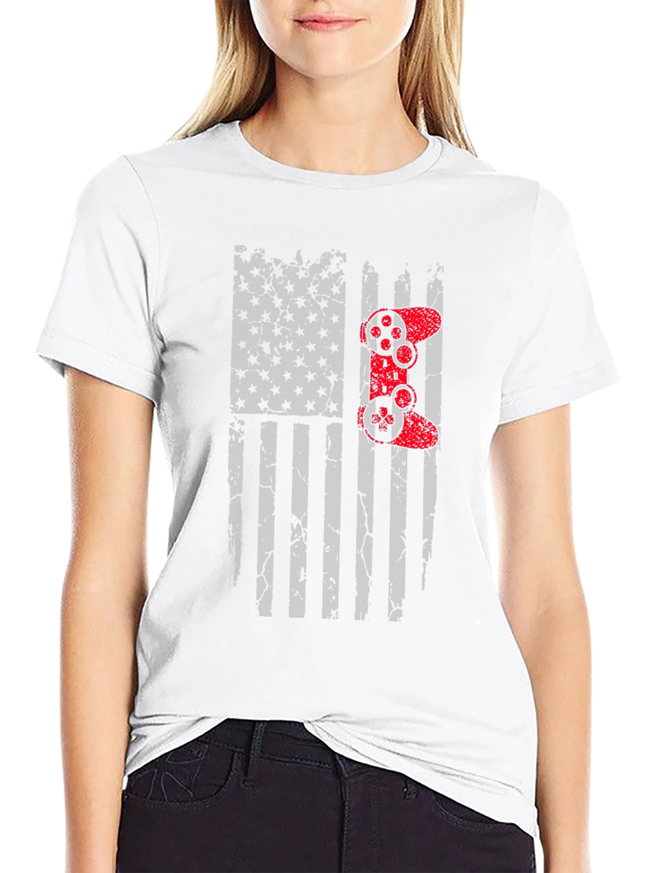 Gaming USA Flag Graphic Tee