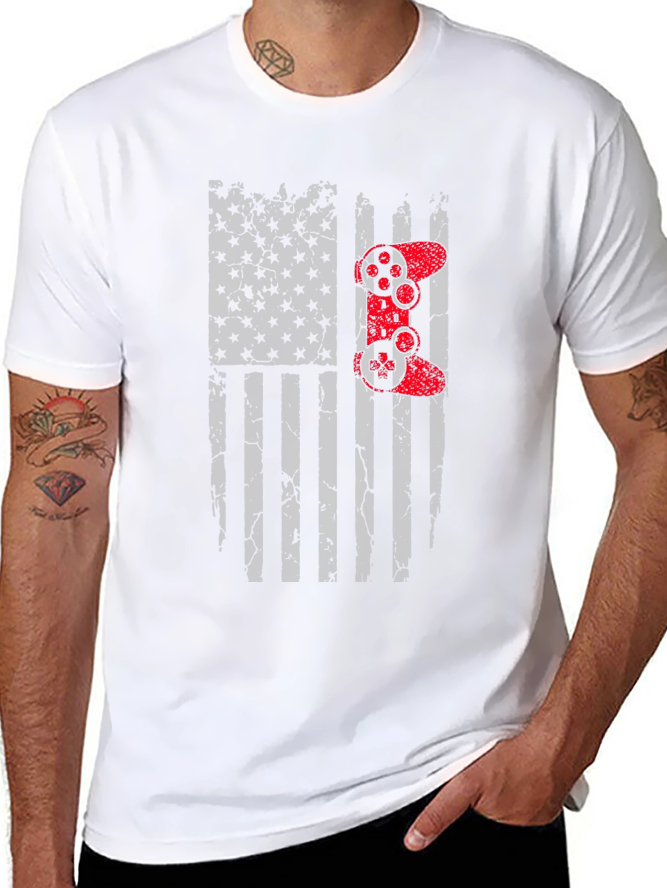 Gaming USA Flag Graphic Tee