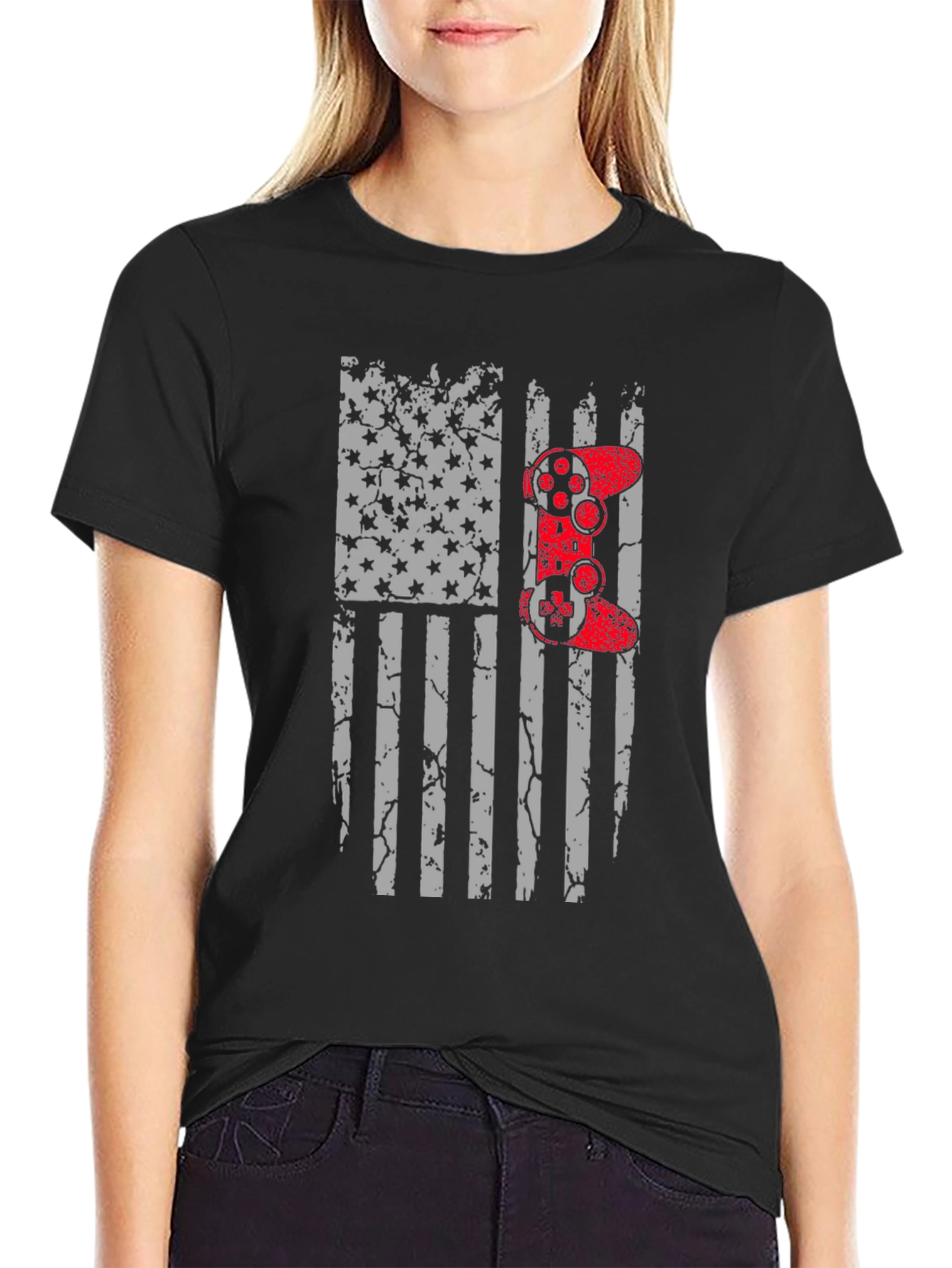 Gaming USA Flag Graphic Tee