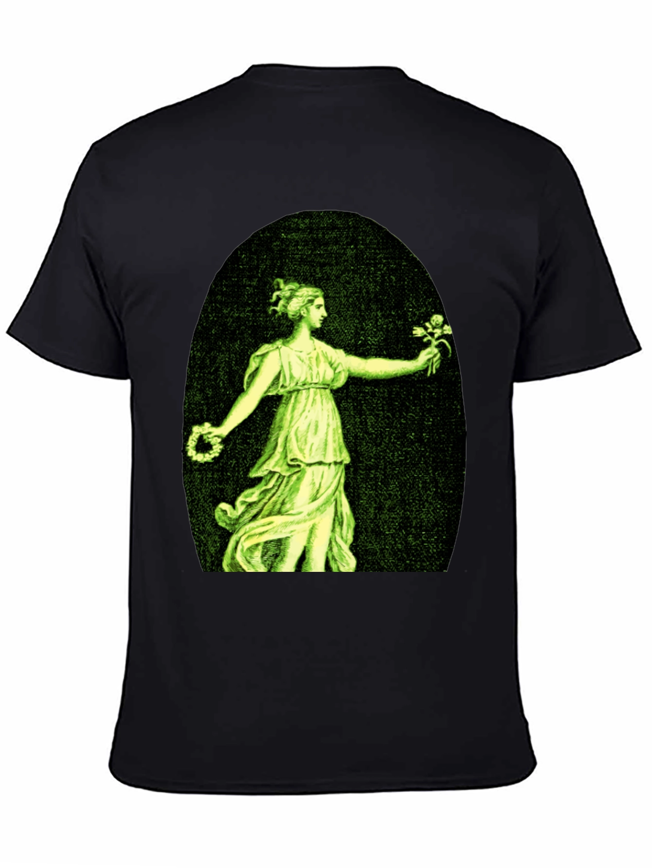 Woman with Flowers Graphic T-Shirt
