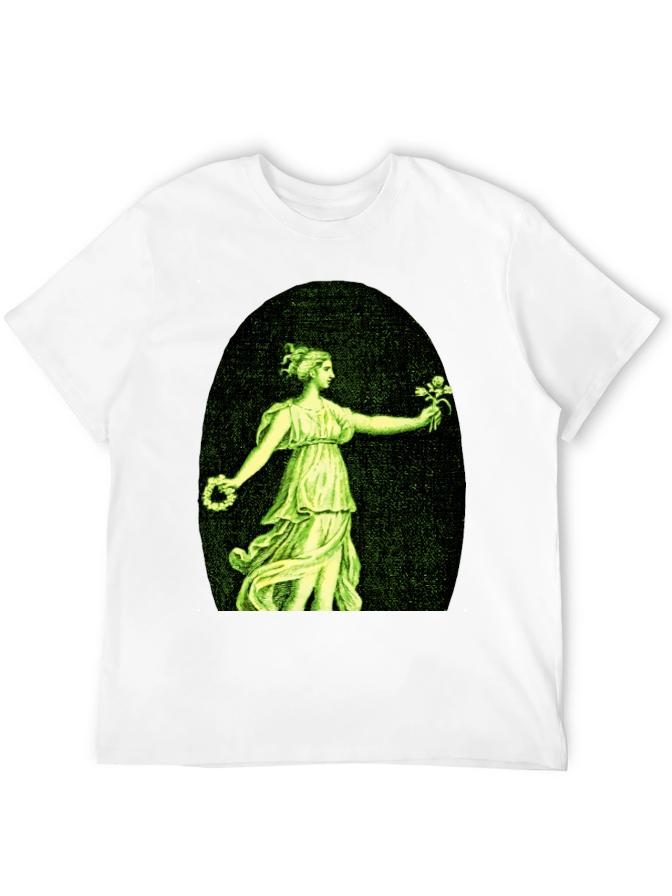 Woman with Flowers Graphic T-Shirt