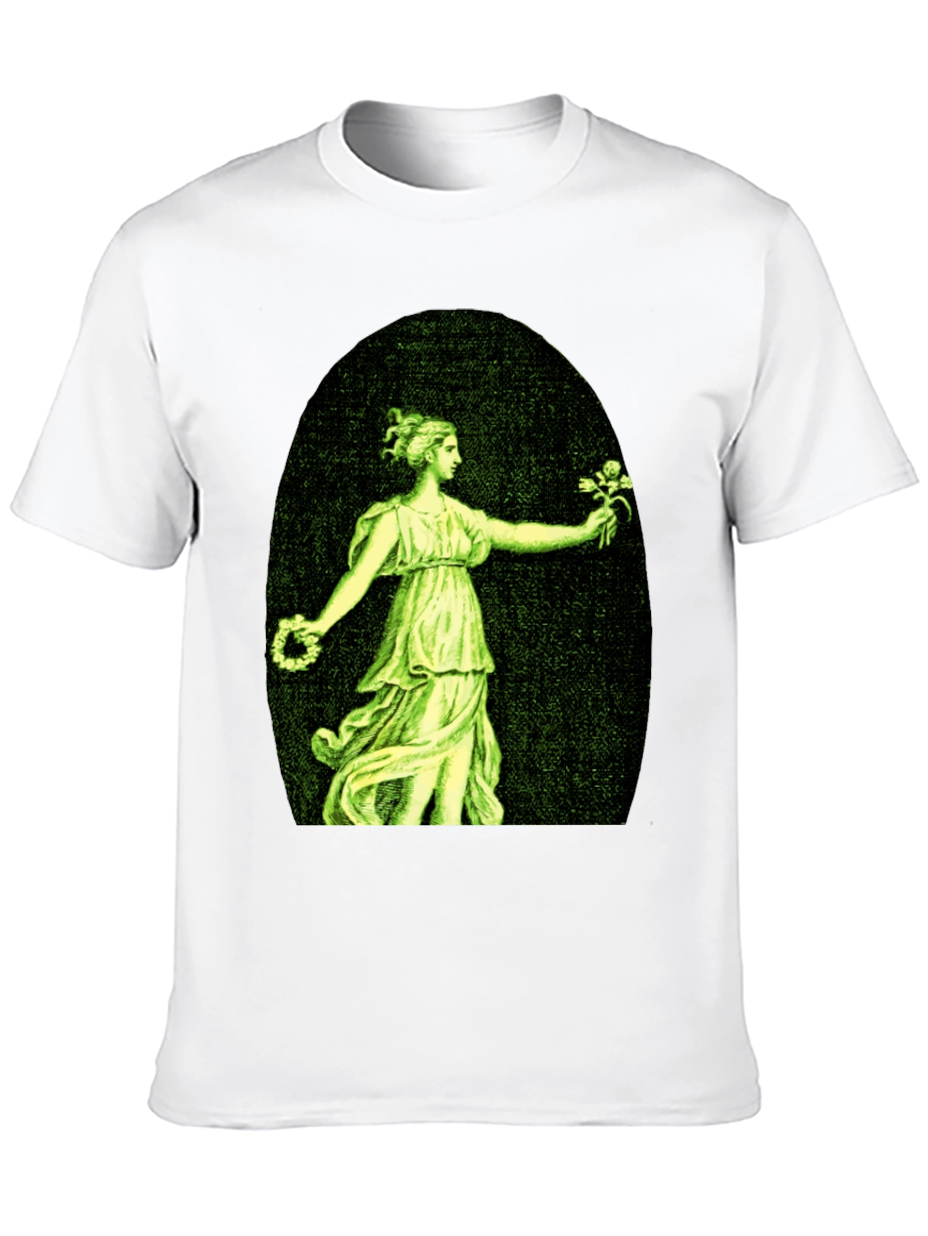 Woman with Flowers Graphic T-Shirt