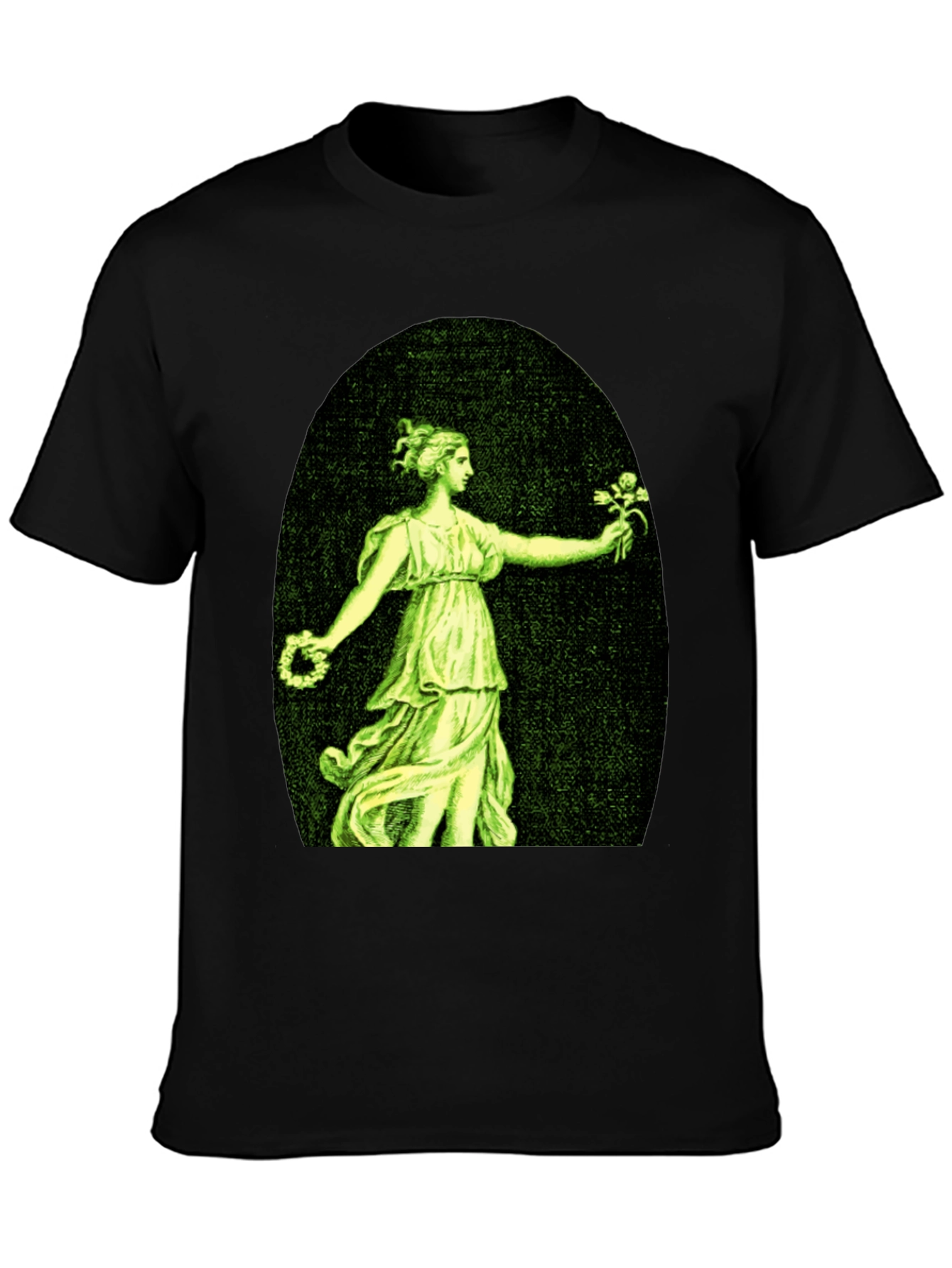Woman with Flowers Graphic T-Shirt