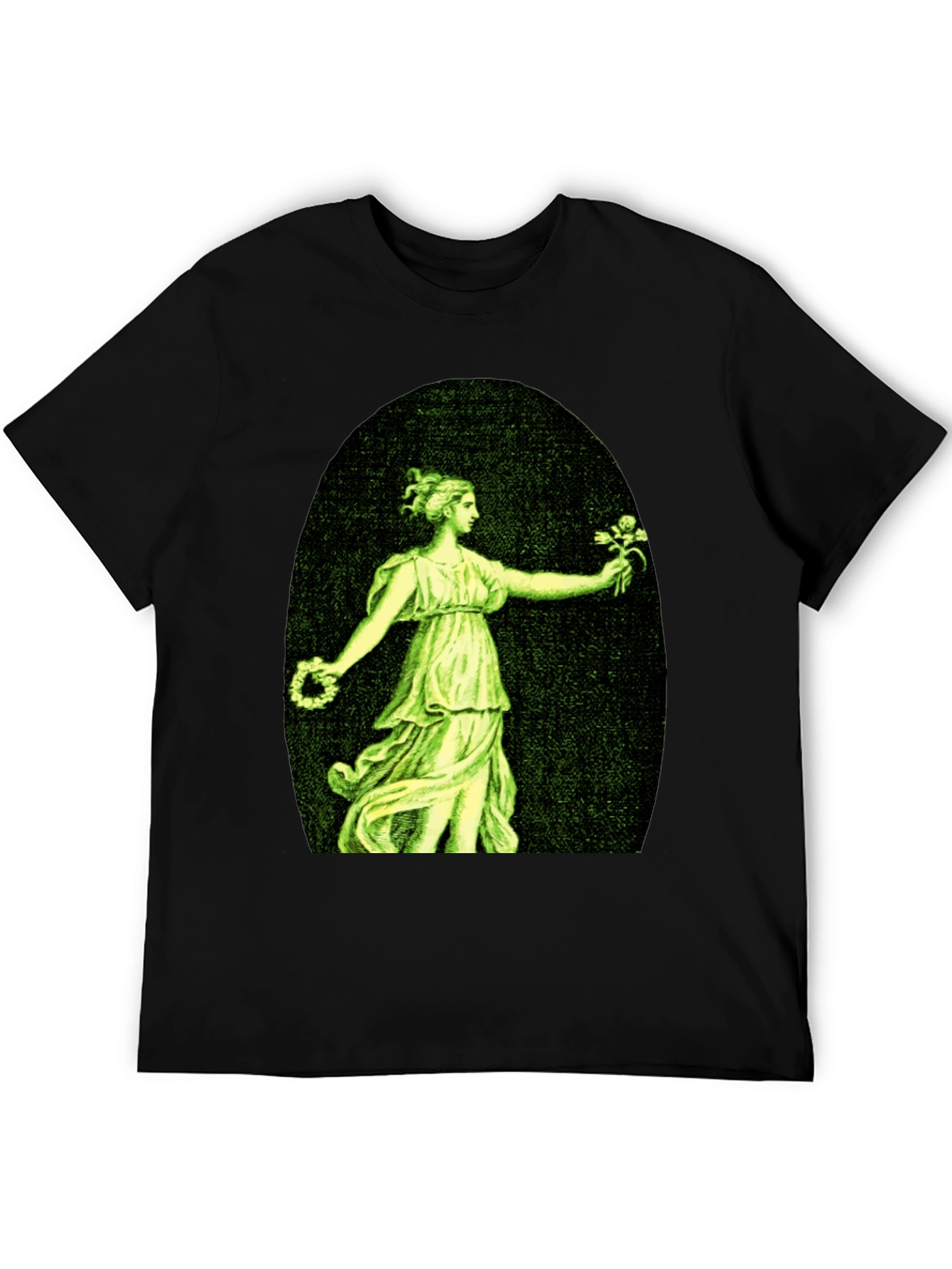 Woman with Flowers Graphic T-Shirt