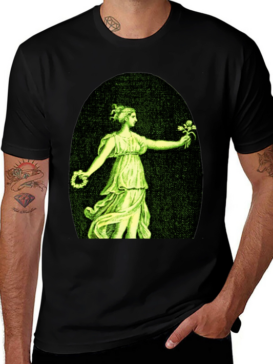 Woman with Flowers Graphic T-Shirt