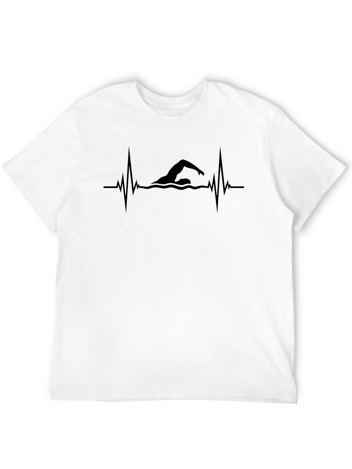 Swimmer Heartbeat Graphic Tee - Stylish Activewear