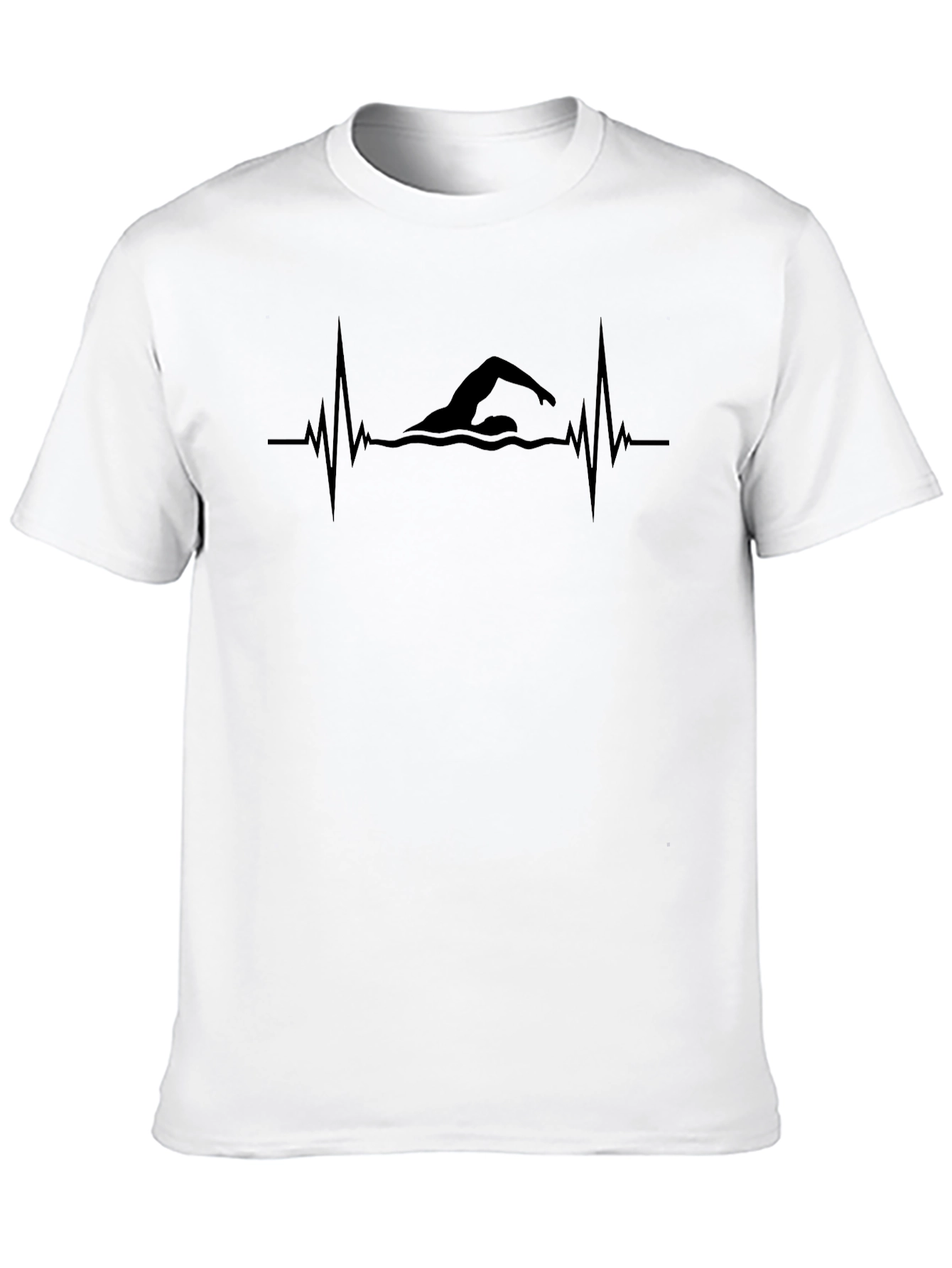 Swimmer Heartbeat Graphic Tee - Stylish Activewear