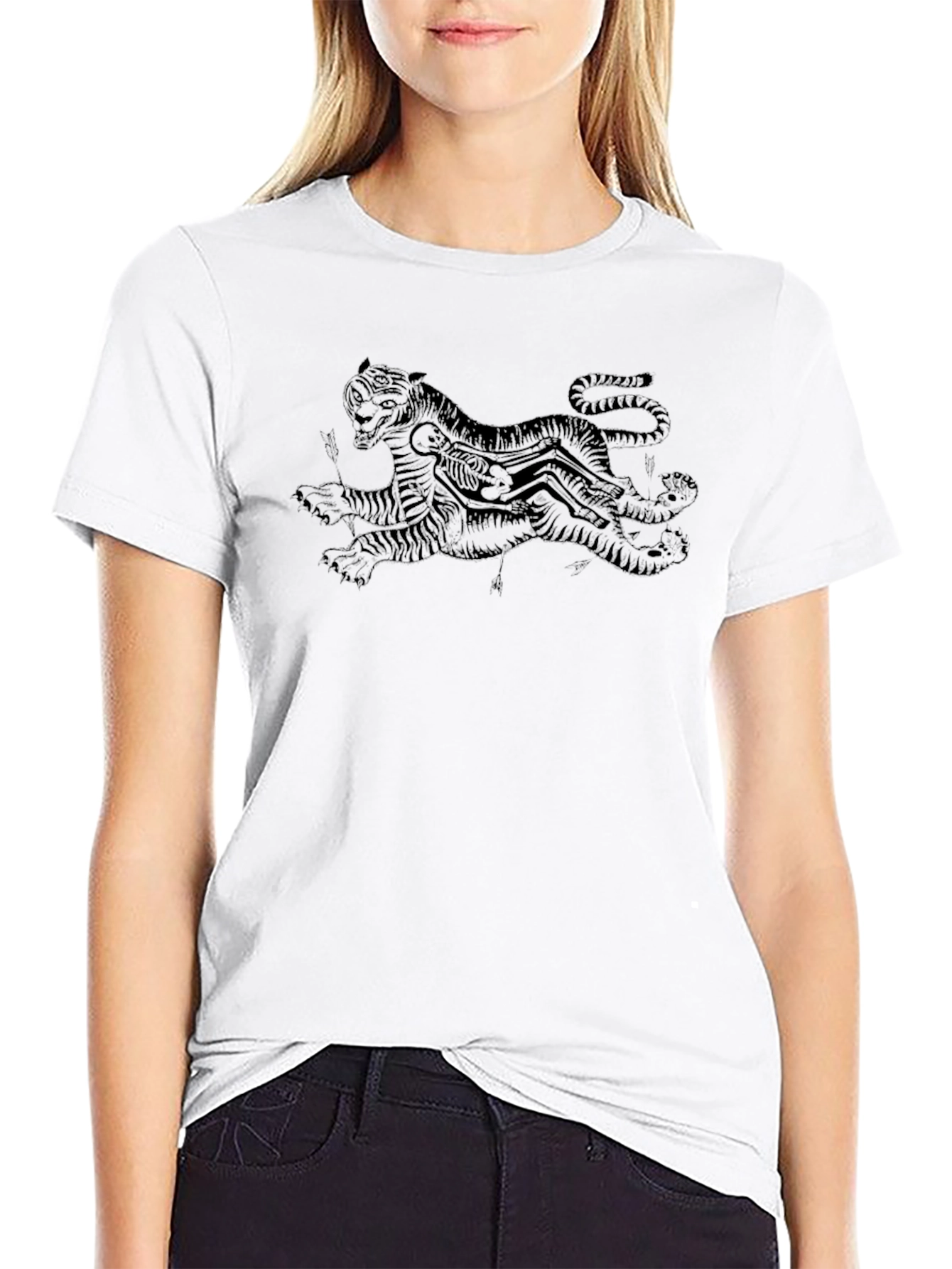 Mens Black Graphic Tee - Tiger