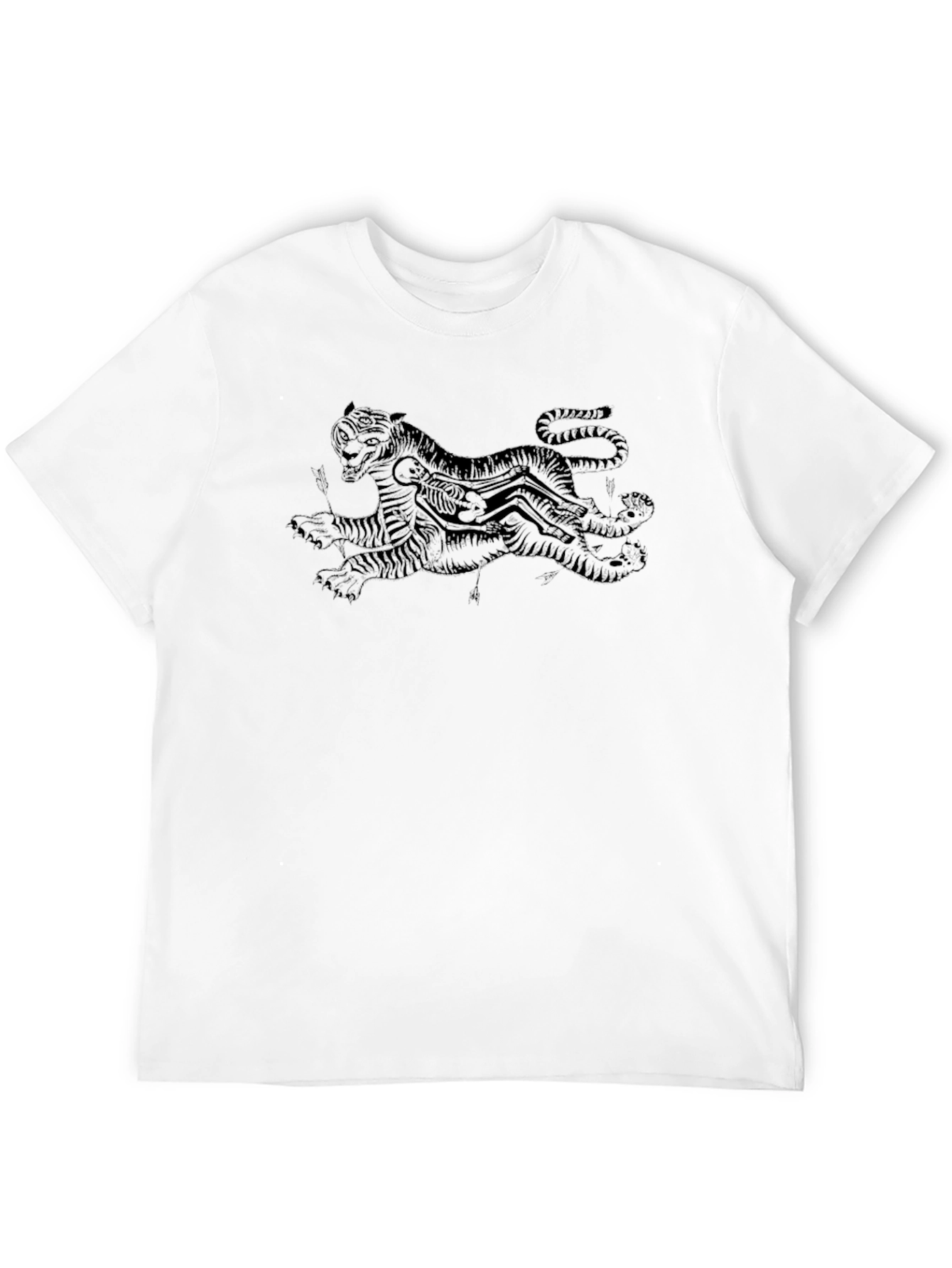 Mens Black Graphic Tee - Tiger