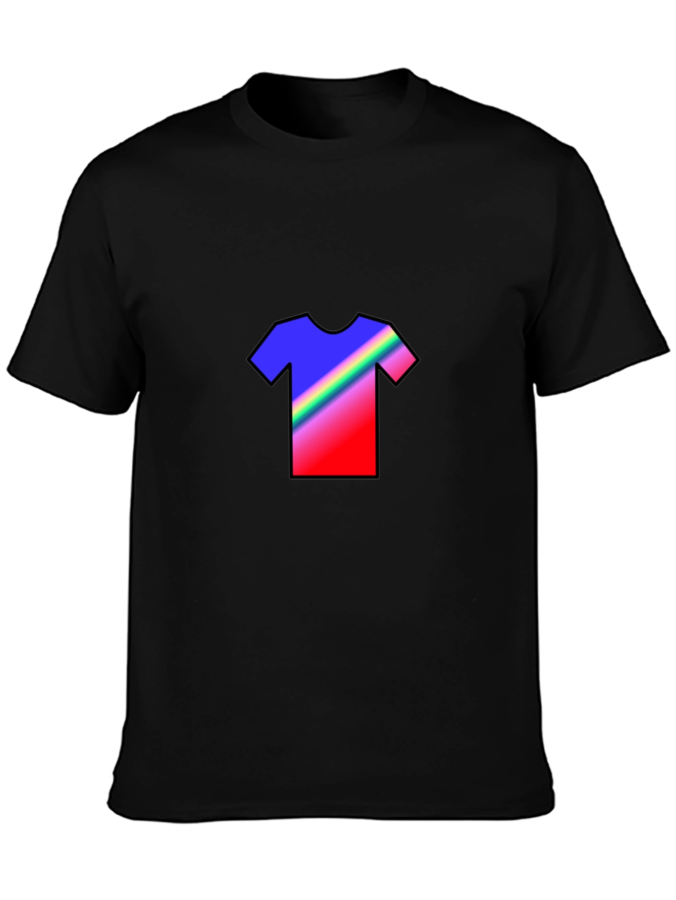 Rainbow Graphic Tee - Mens Black T-Shirt
