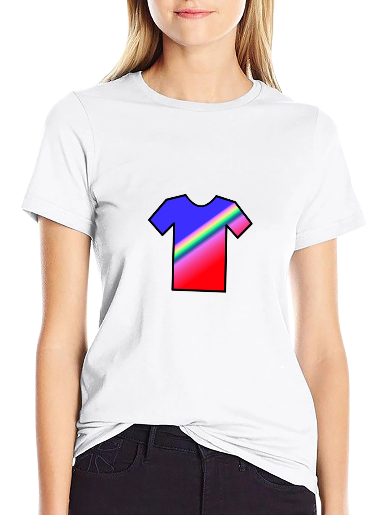 Rainbow Graphic Tee - Mens Black T-Shirt