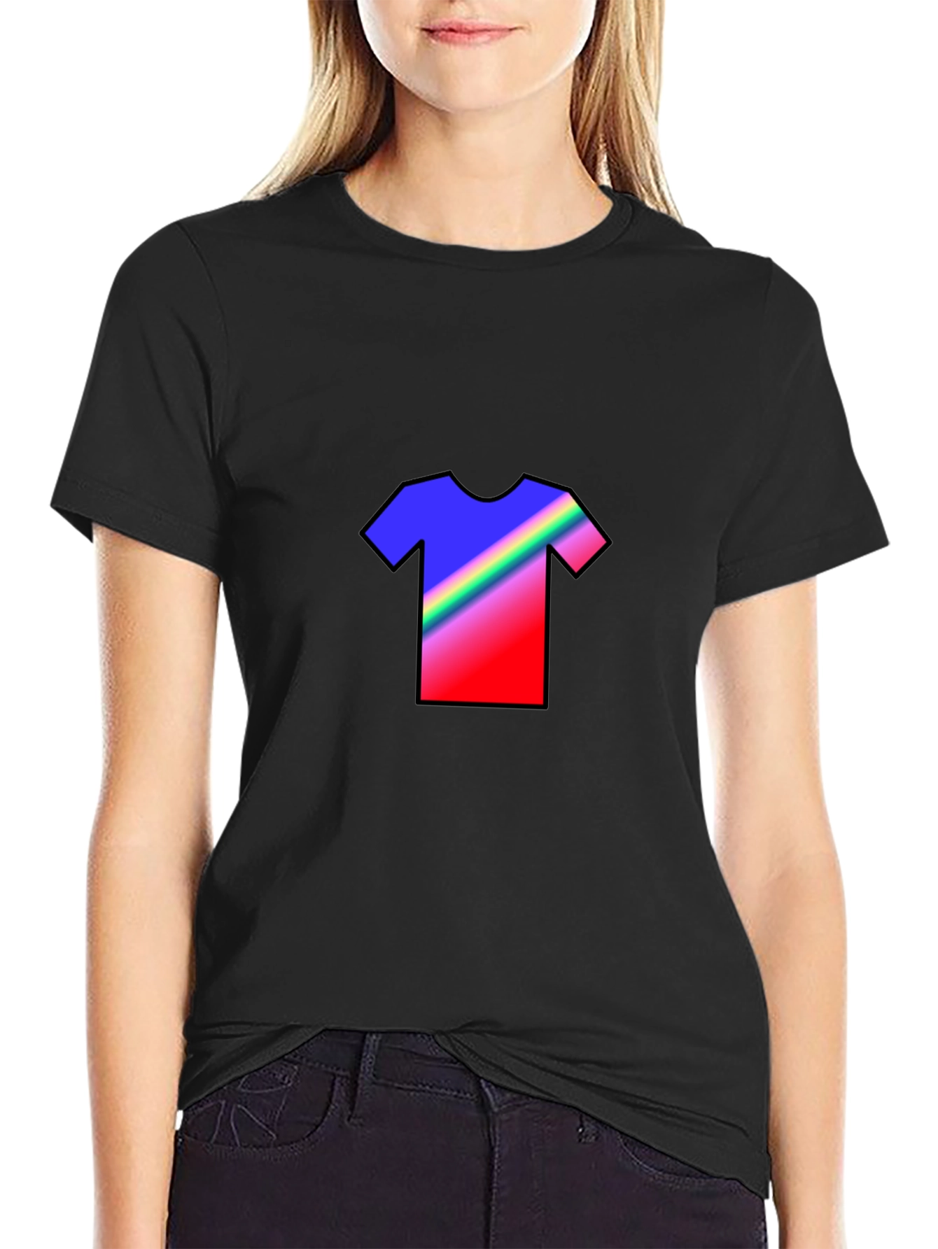 Rainbow Graphic Tee - Mens Black T-Shirt