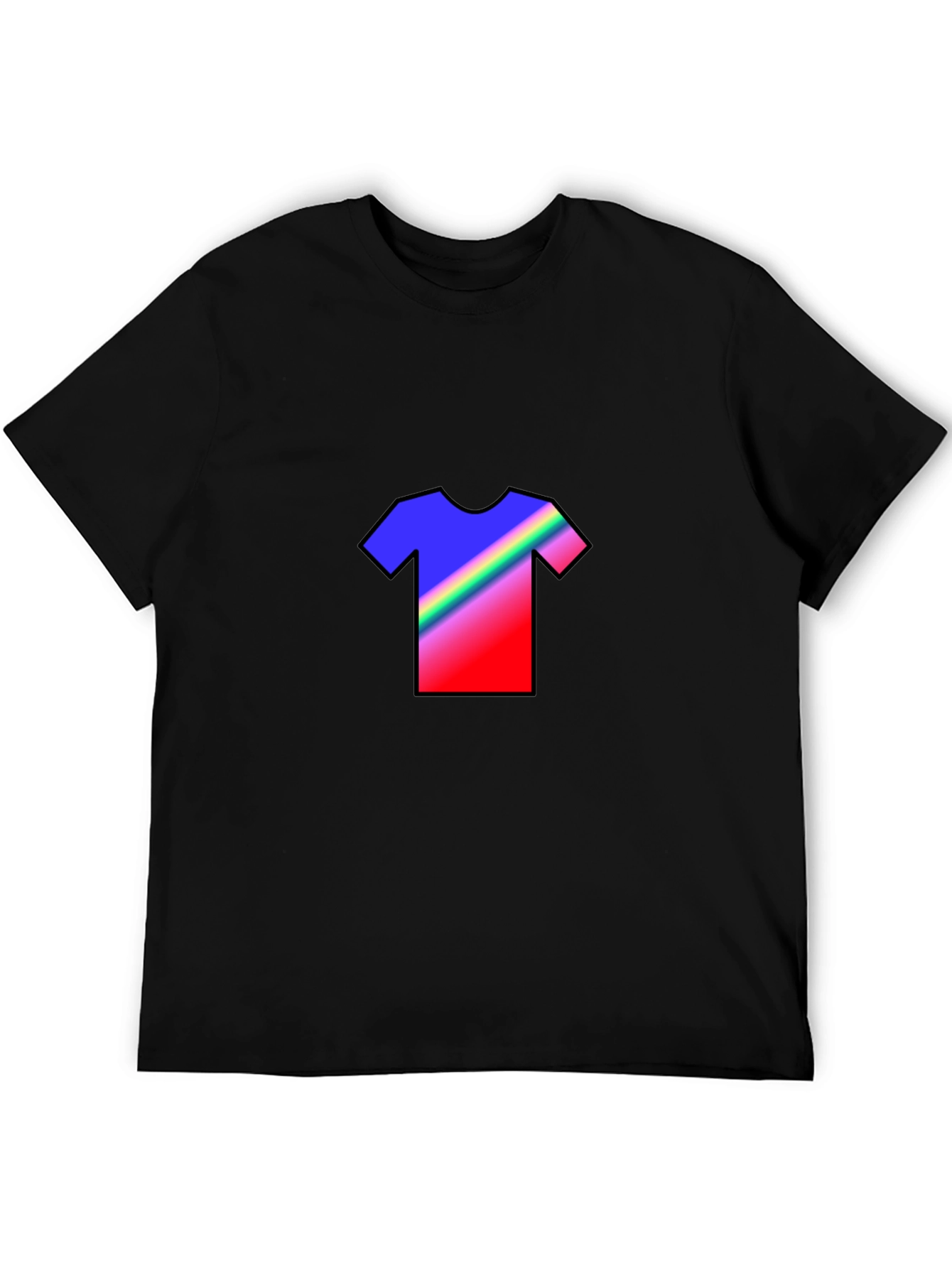 Rainbow Graphic Tee - Mens Black T-Shirt