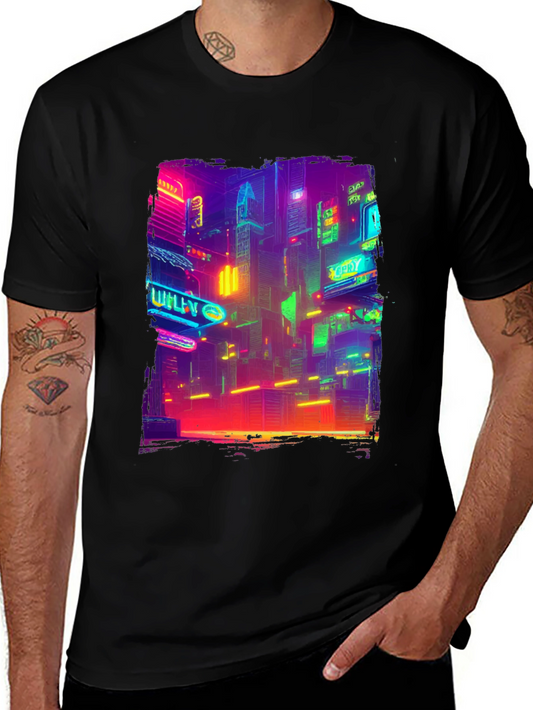 Cyberpunk Cityscape T-Shirt