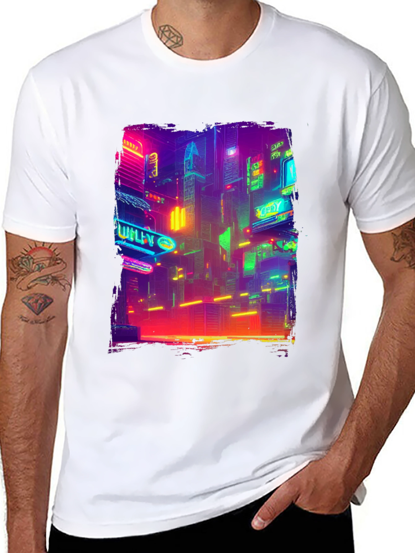 Cyberpunk Cityscape T-Shirt