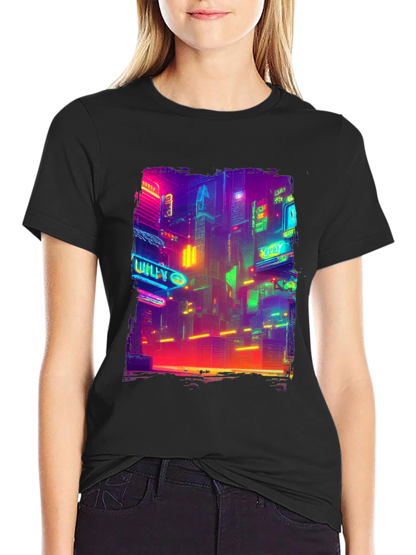 Cyberpunk Cityscape T-Shirt