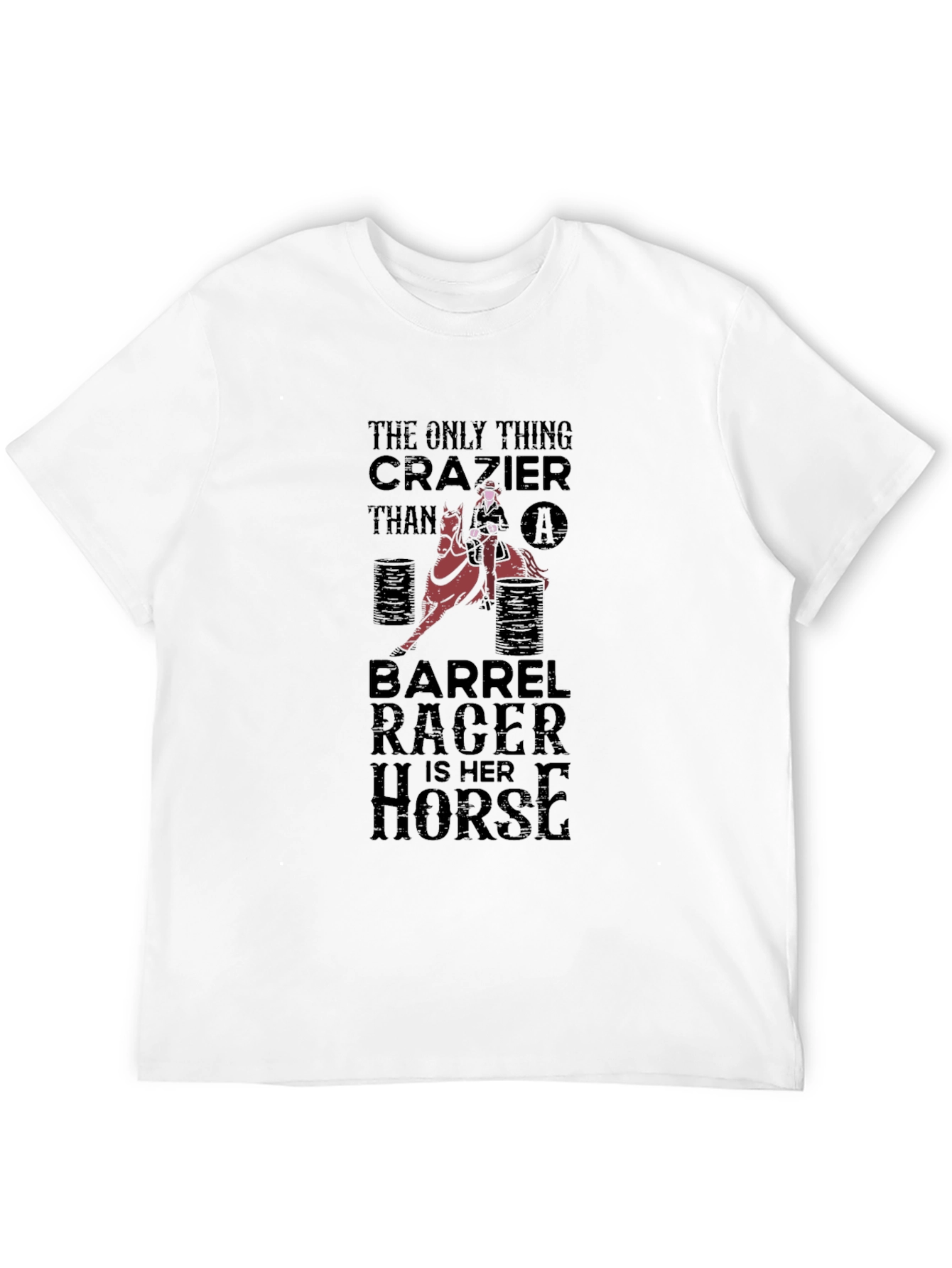 Barrel Racer T-Shirt - Crazy Horse Rider Tee