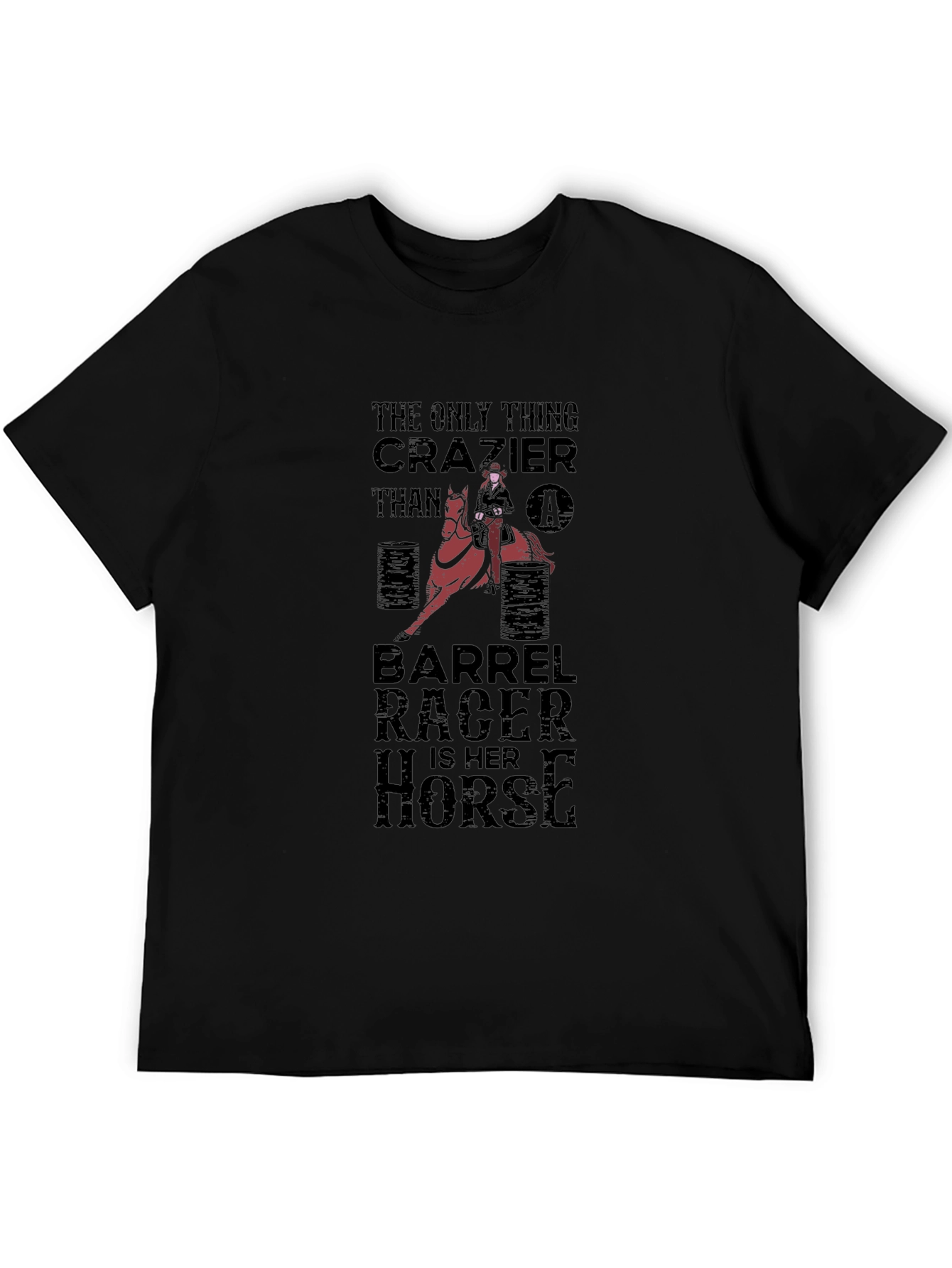 Barrel Racer T-Shirt - Crazy Horse Rider Tee