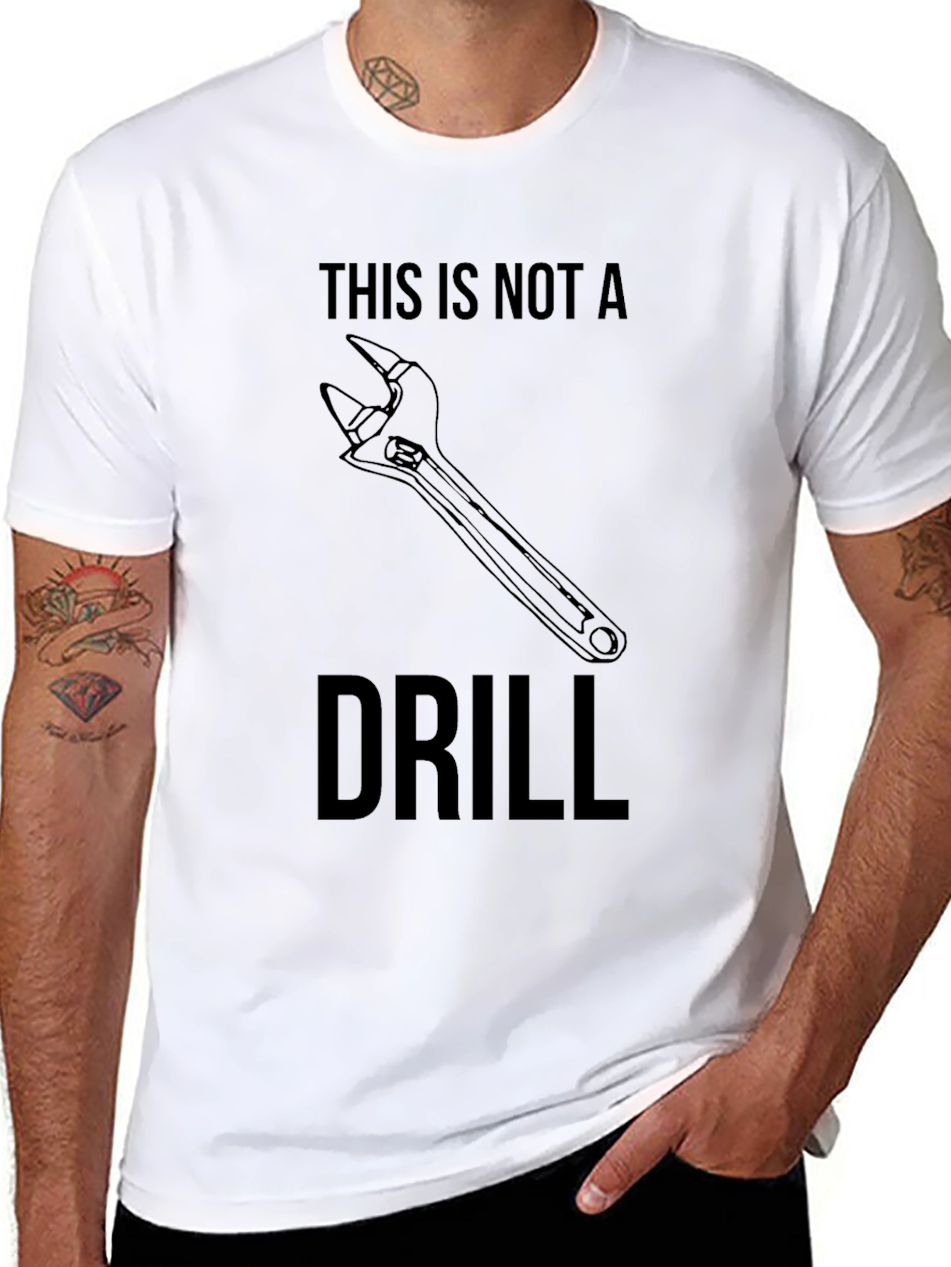 This Is Not a Drill Wrench Graphic Tee