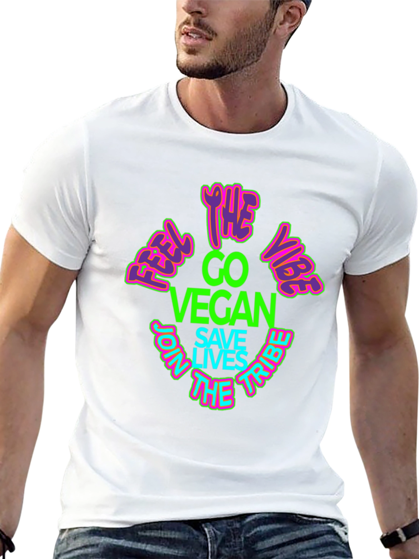 Vegan Vibe T-Shirt - Save Lives Join the Tribe!