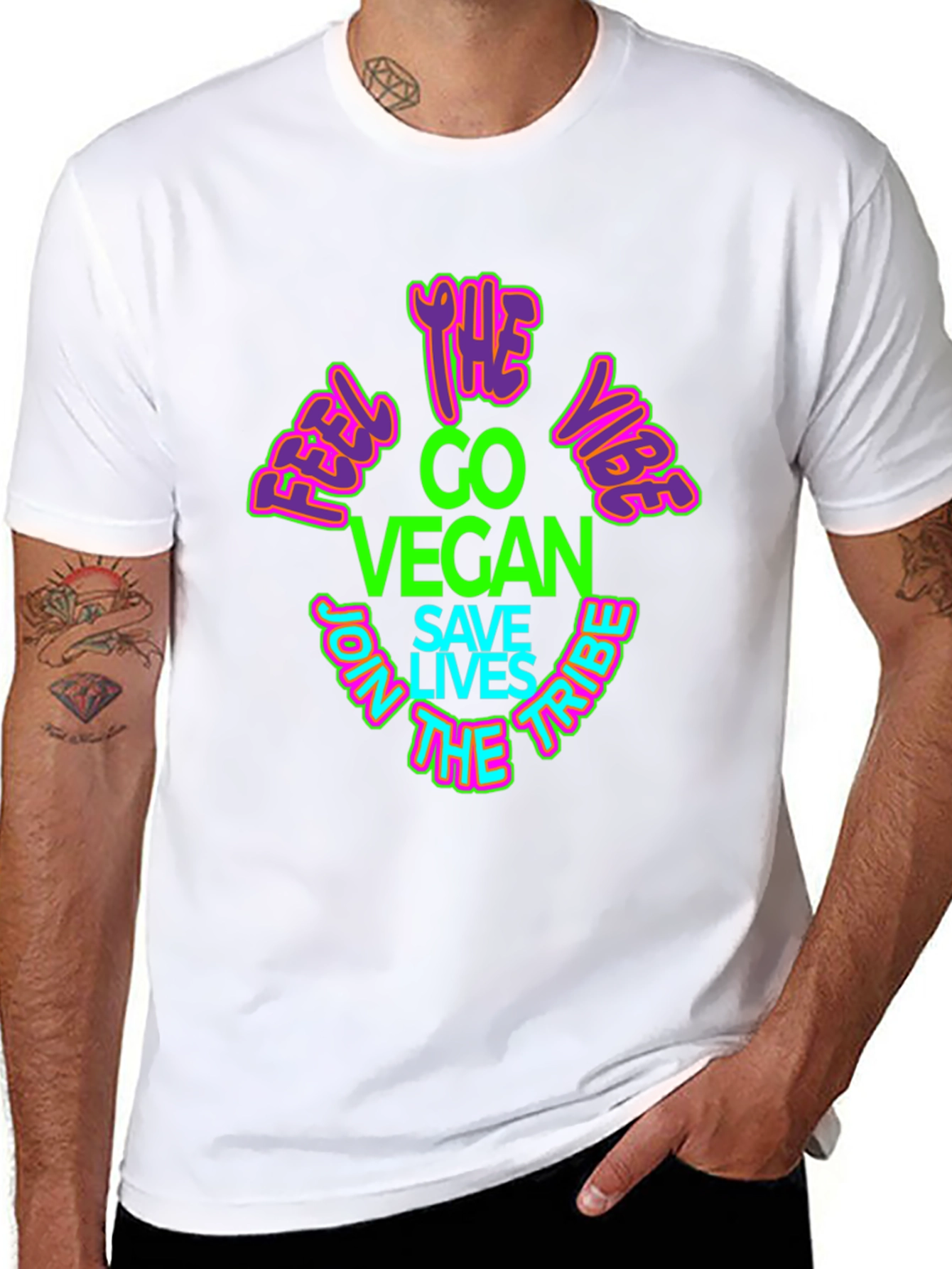 Vegan Vibe T-Shirt - Save Lives Join the Tribe!