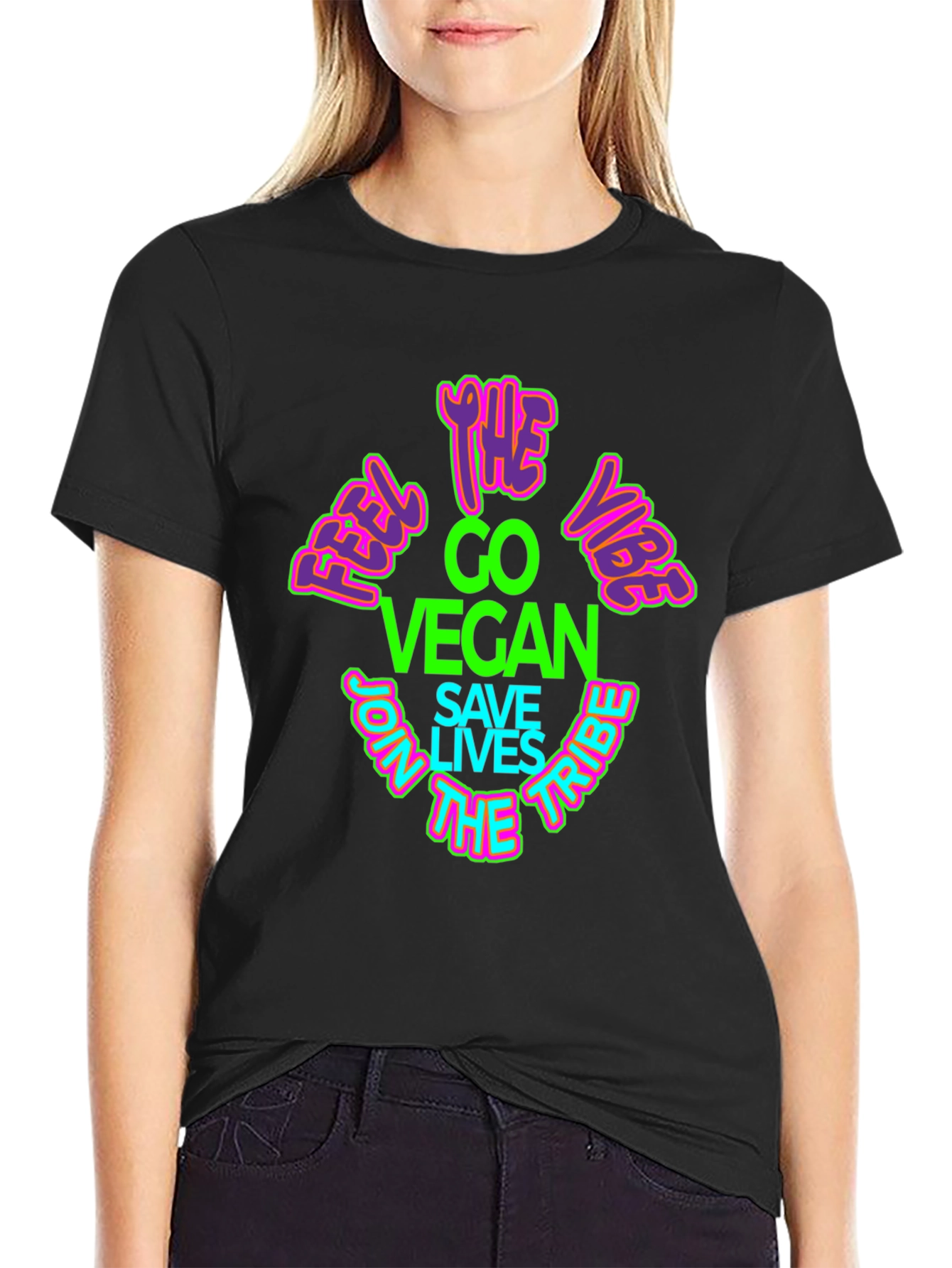 Vegan Vibe T-Shirt - Save Lives Join the Tribe!