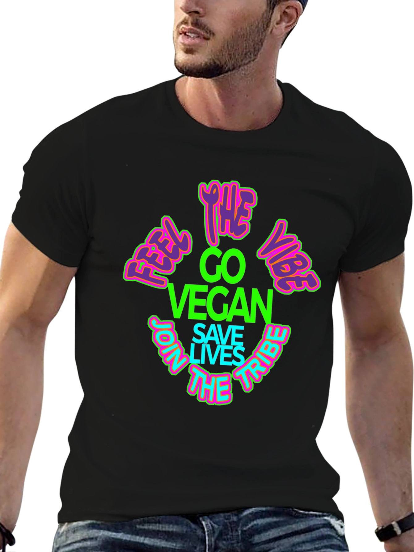 Vegan Vibe T-Shirt - Save Lives Join the Tribe!