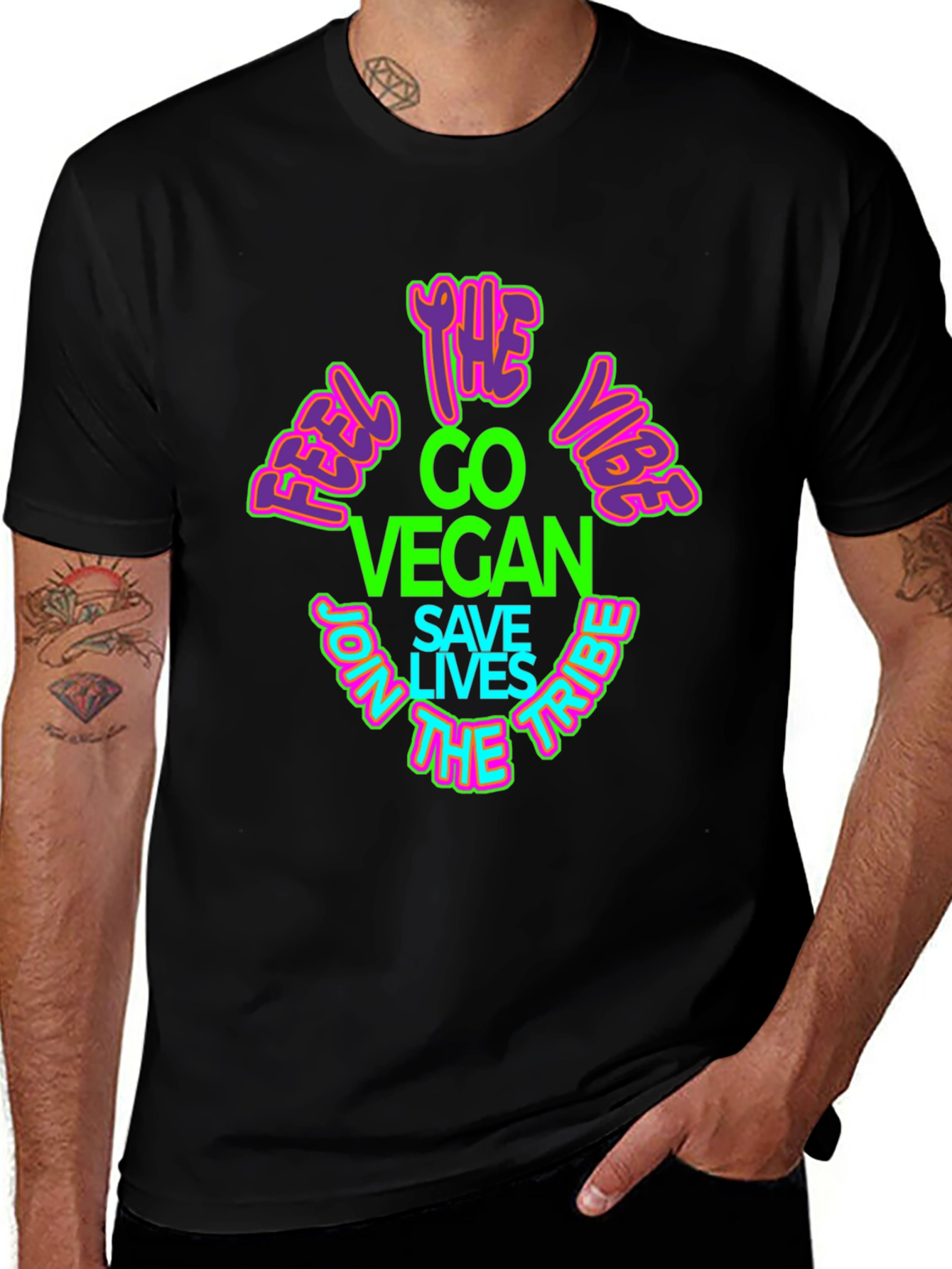 Vegan Vibe T-Shirt - Save Lives Join the Tribe!