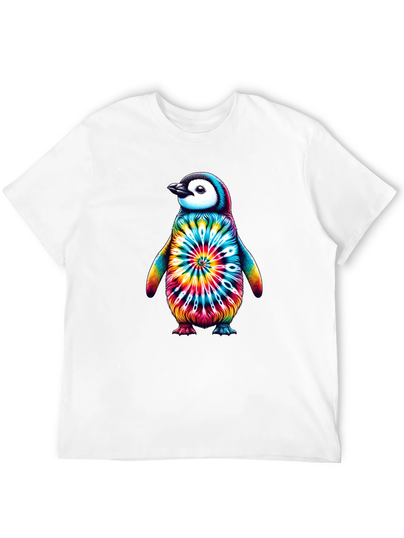 Tie-Dye Penguin Graphic Tee - Unique Unisex Design