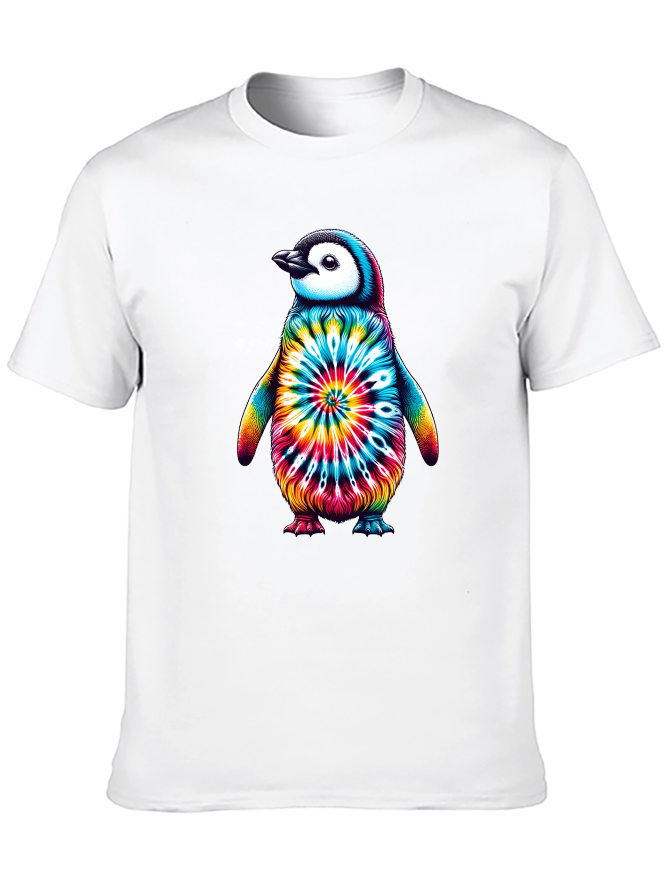 Tie-Dye Penguin Graphic Tee - Unique Unisex Design