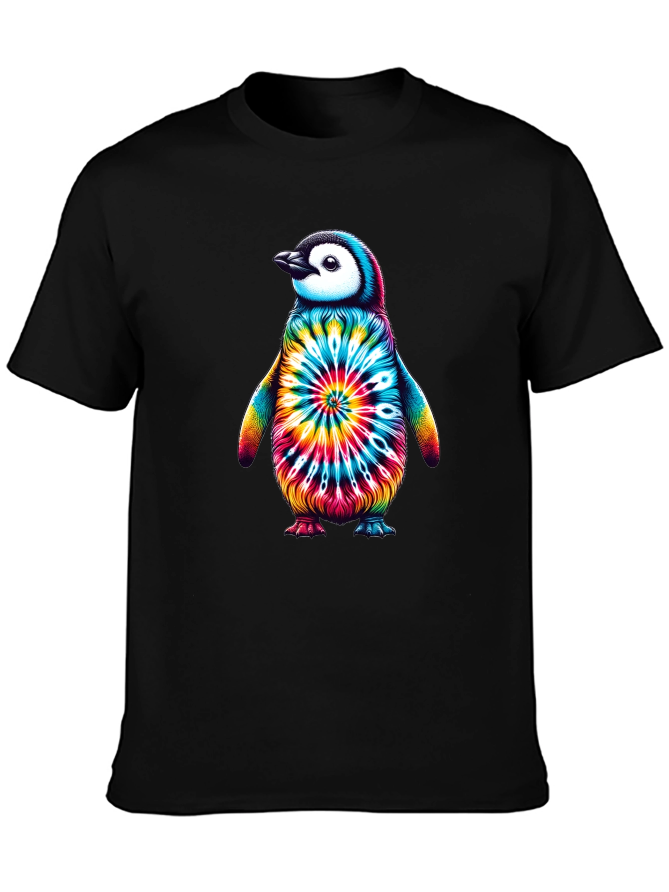Tie-Dye Penguin Graphic Tee - Unique Unisex Design