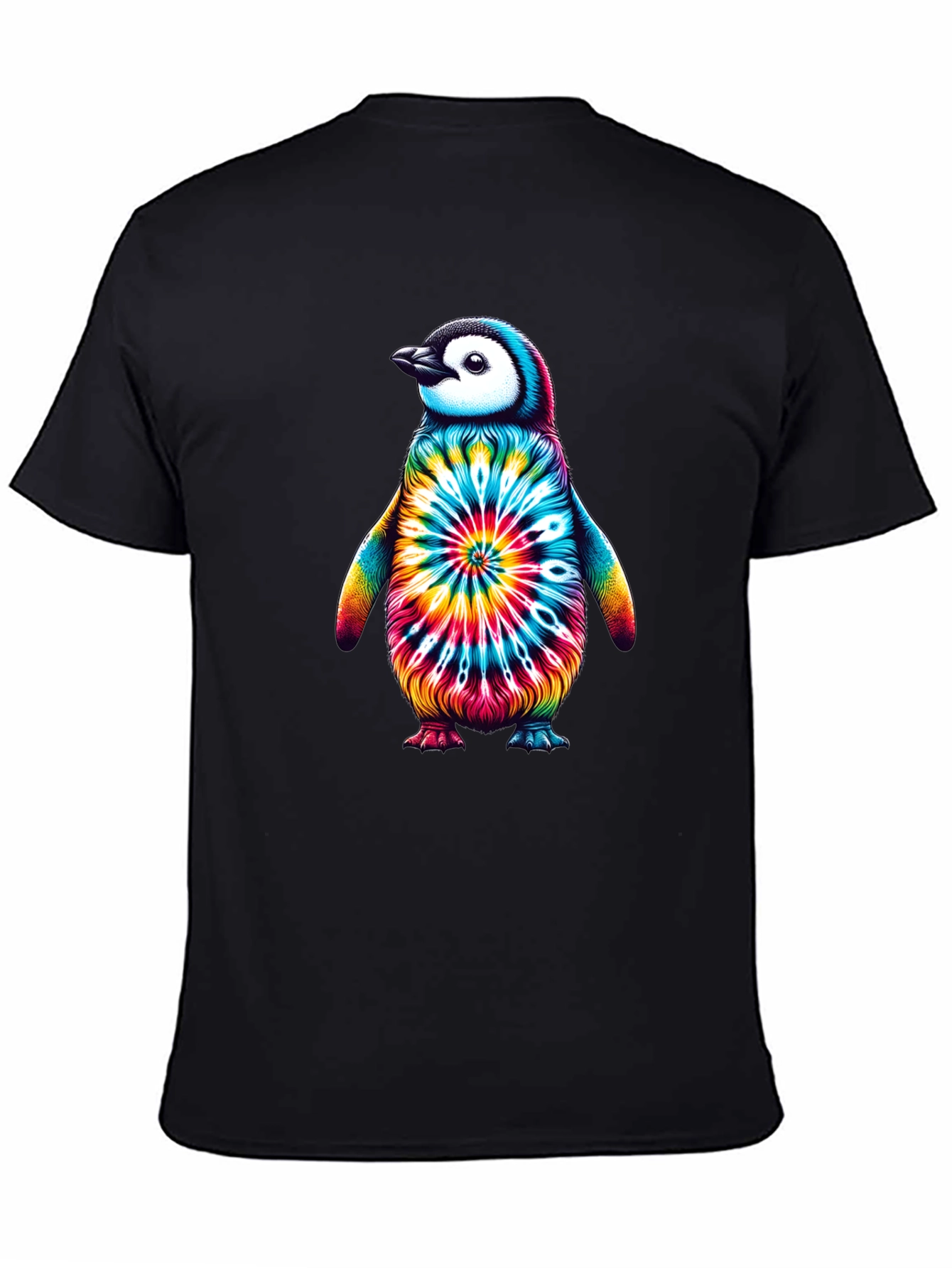 Tie-Dye Penguin Graphic Tee - Unique Unisex Design
