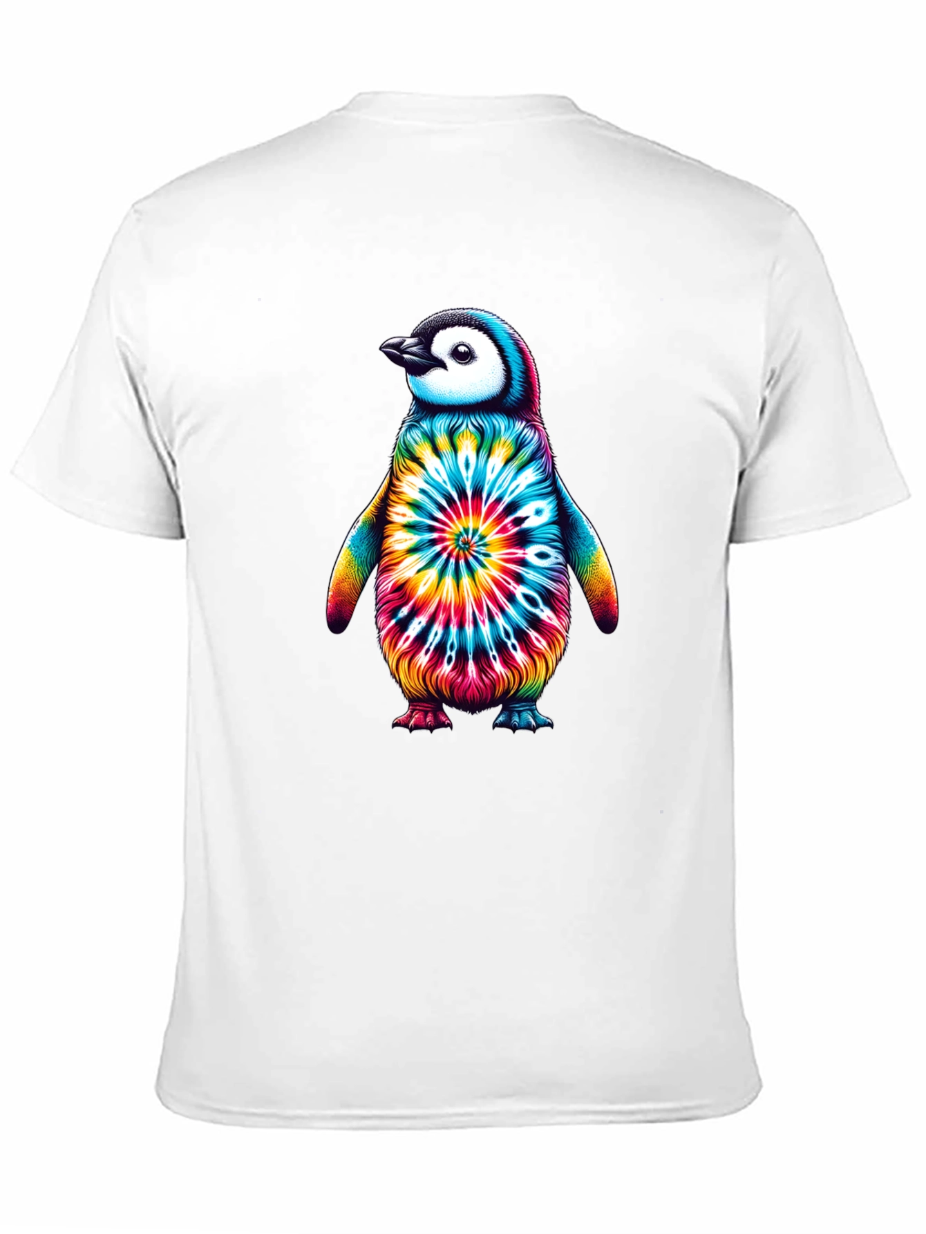 Tie-Dye Penguin Graphic Tee - Unique Unisex Design