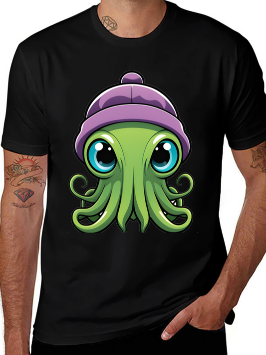 Cute Octopus T-Shirt - Cartoon Character Graphic Tee