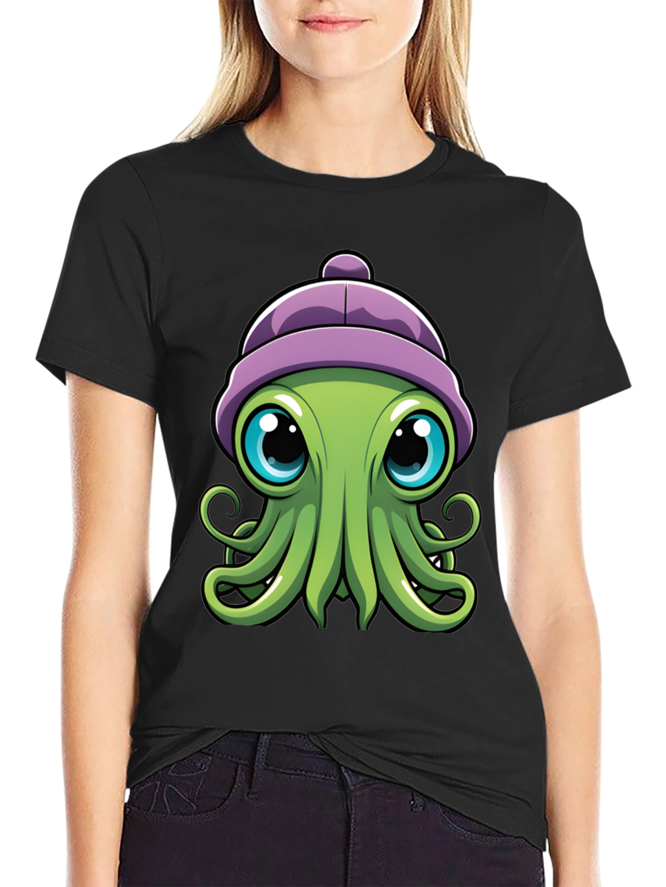 Cute Octopus T-Shirt - Cartoon Character Graphic Tee