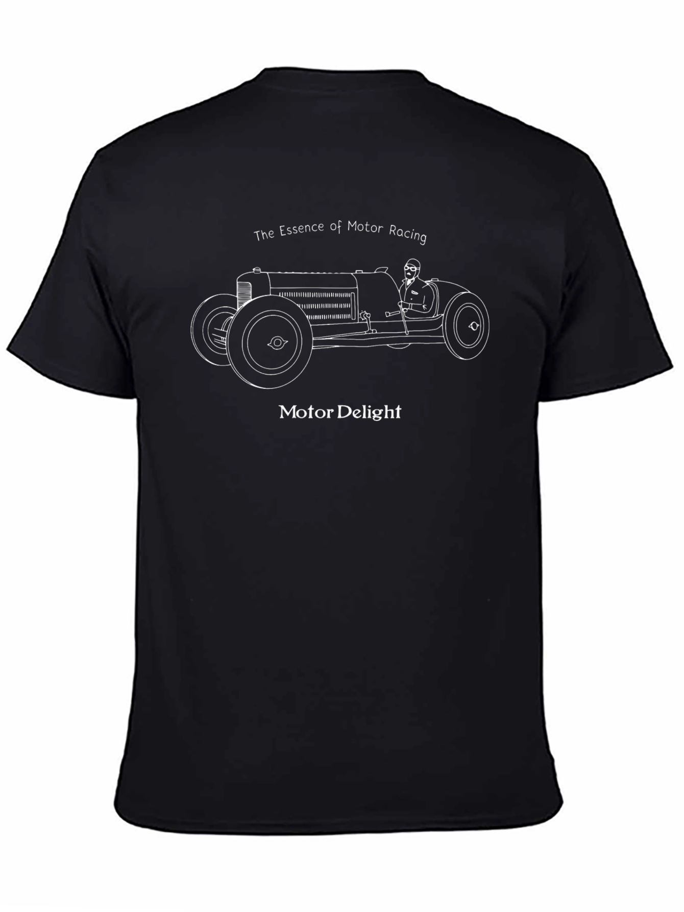 Motor Delight Tee: Classic Car Racing Design
