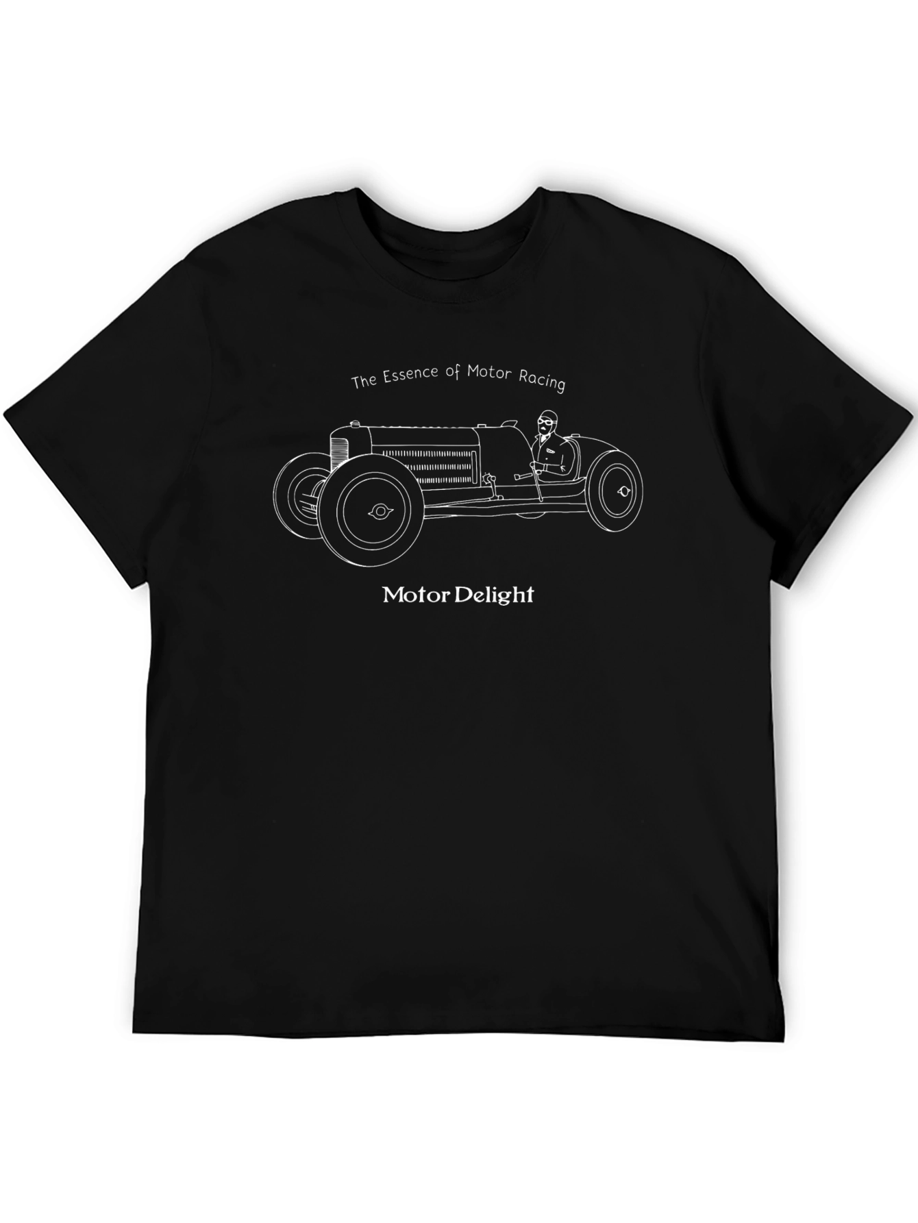 Motor Delight Tee: Classic Car Racing Design