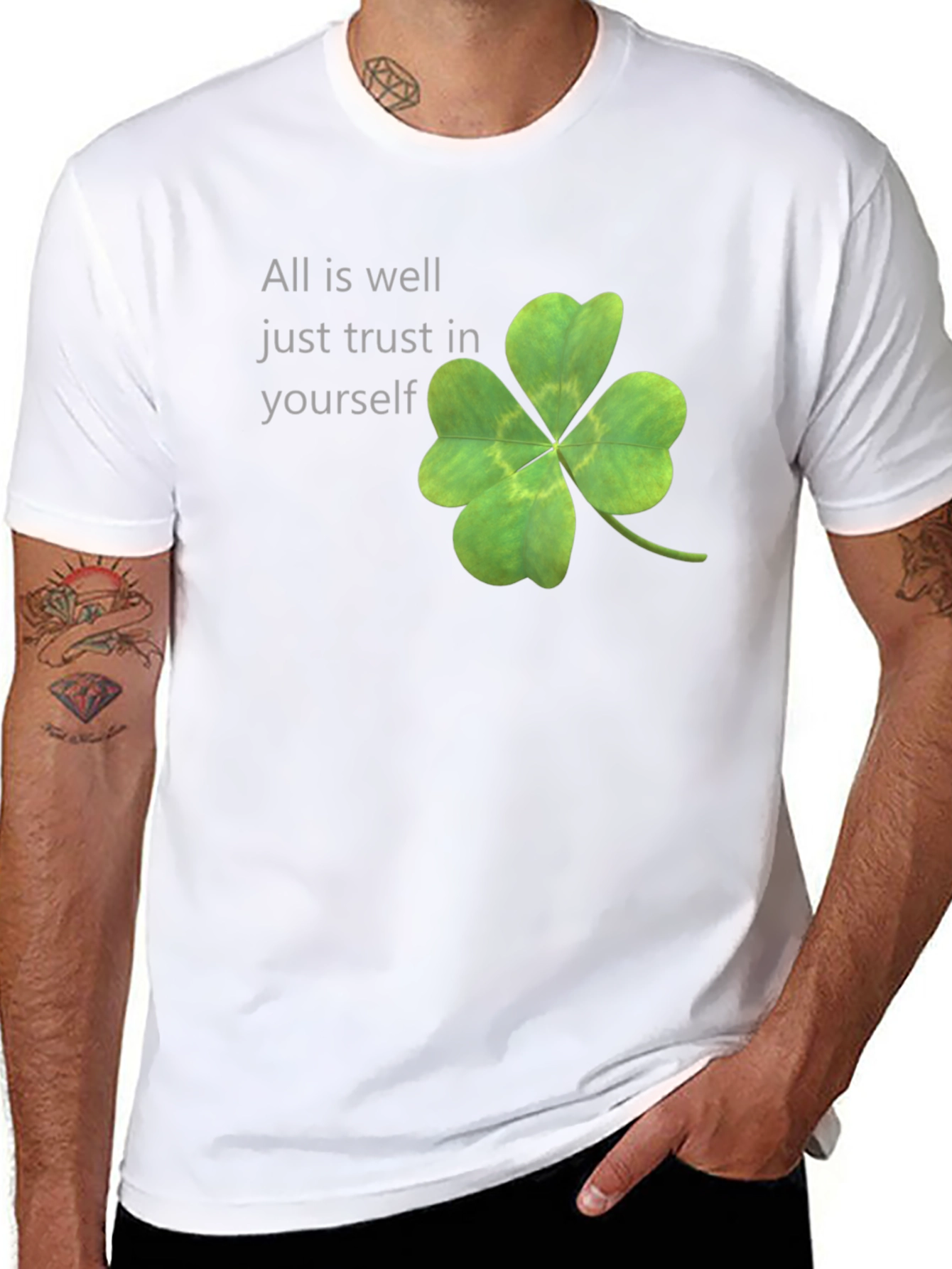 Lucky Clover Tee: All is Well - Trust Yourself