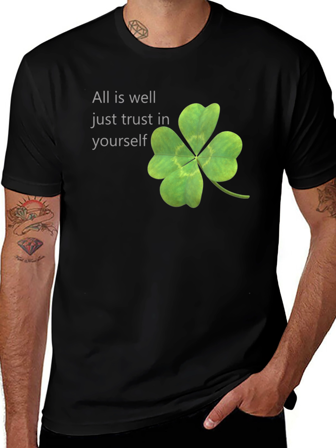 Lucky Clover Tee: All is Well - Trust Yourself