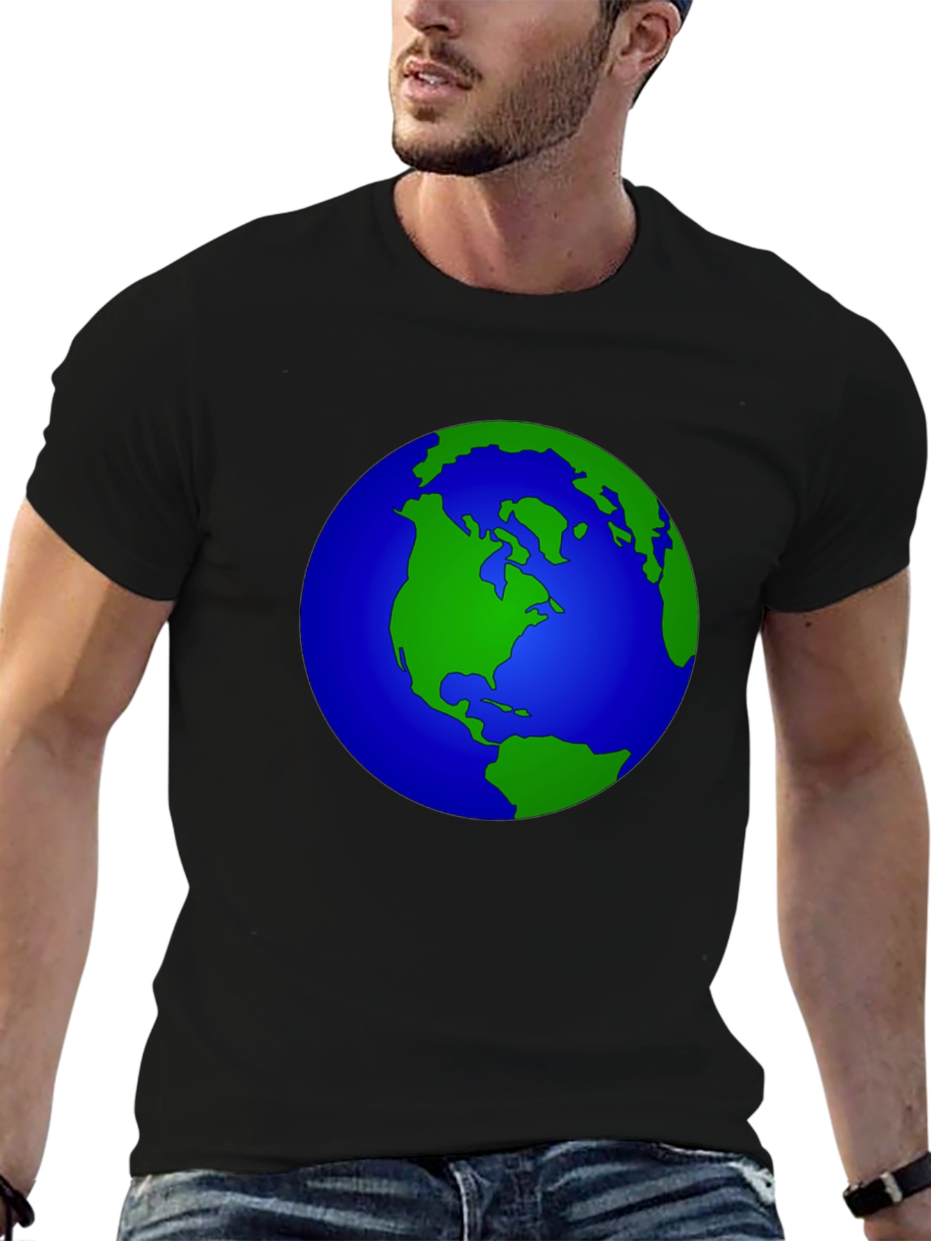 Earth Graphic T-Shirt - Black