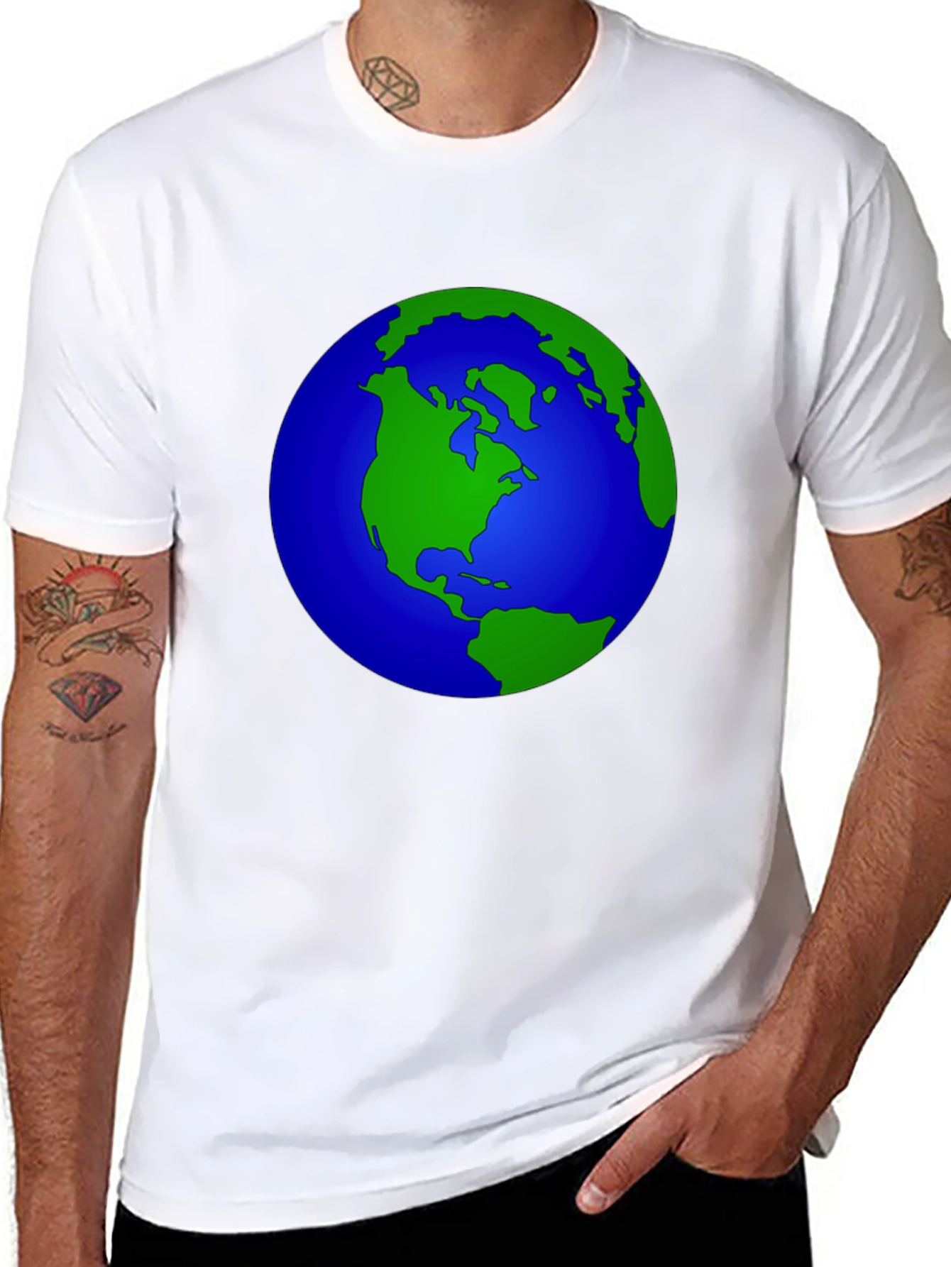 Earth Graphic T-Shirt - Black